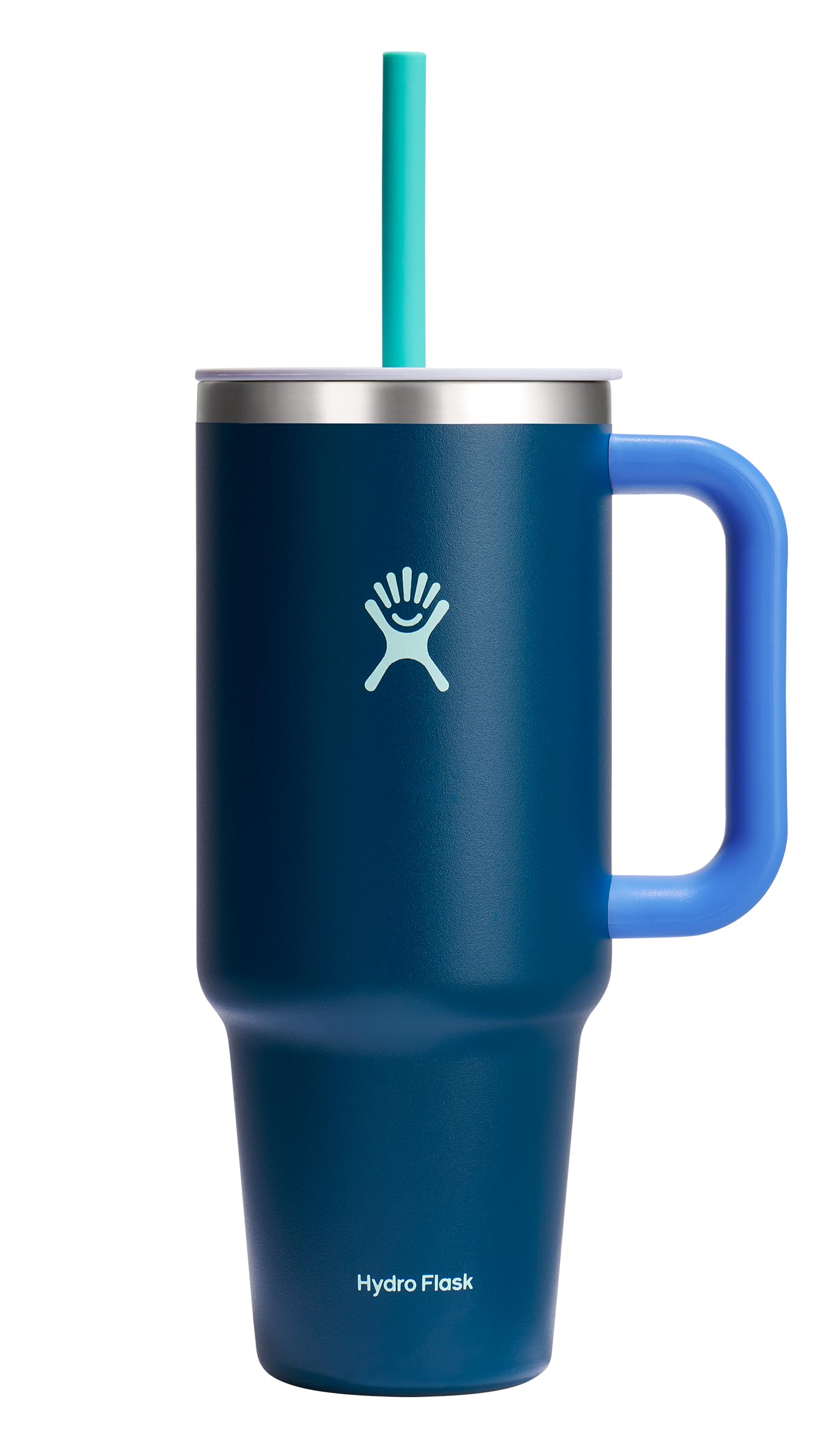 Hydro Flask 40 Oz Travel Tumbler with Handle, Lid and Straw - Insulated Stainless Steel in Trillium