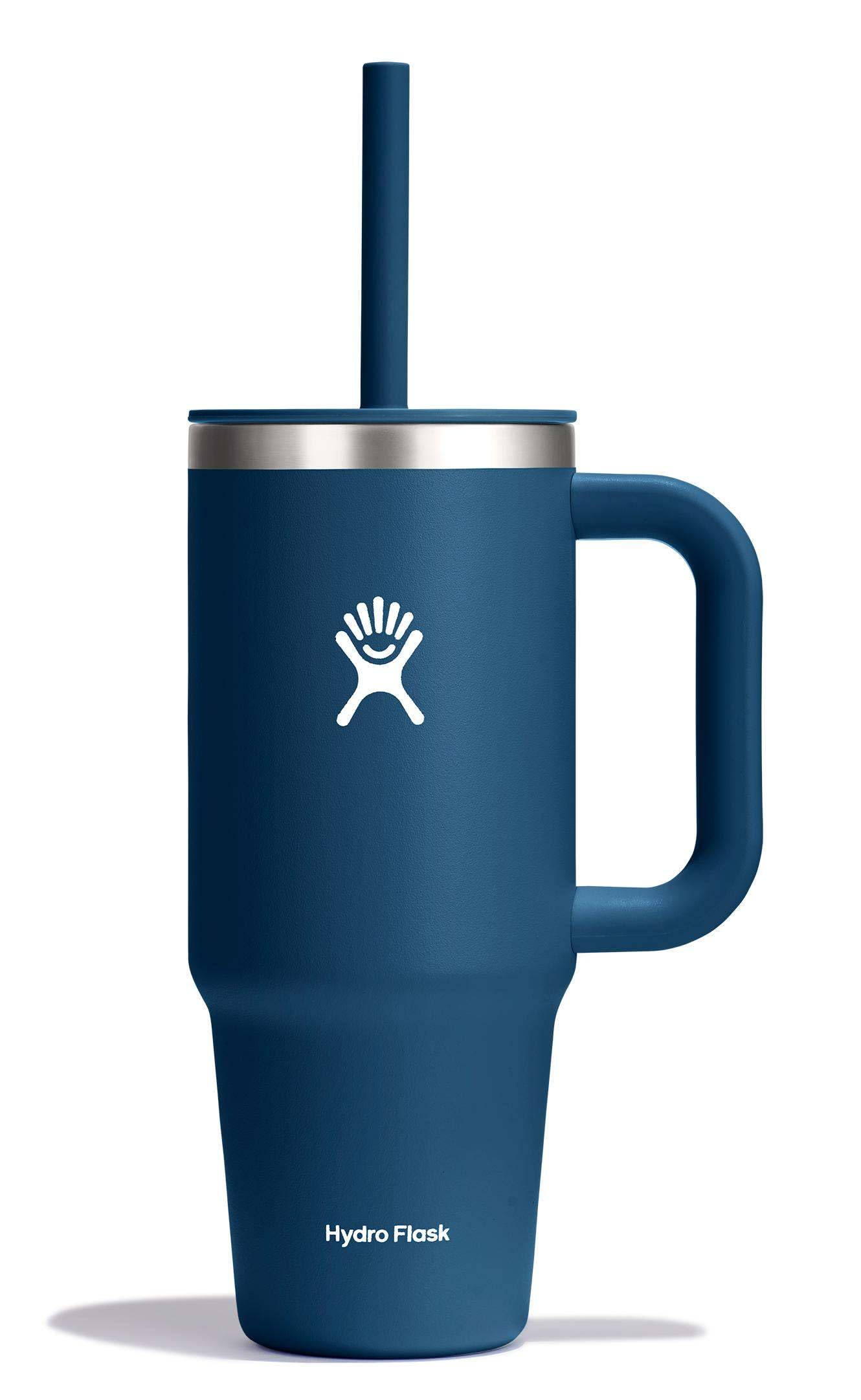 Hydro Flask 40 Oz Travel Tumbler with Handle, Lid and Straw - Insulated Stainless Steel in Trillium