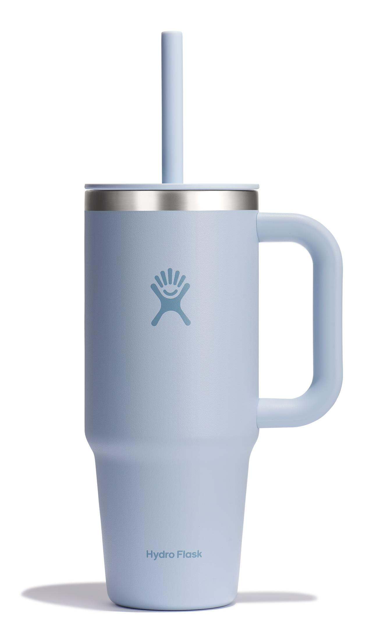 Hydro Flask 40 Oz Travel Tumbler with Handle, Lid and Straw - Insulated Stainless Steel in Trillium