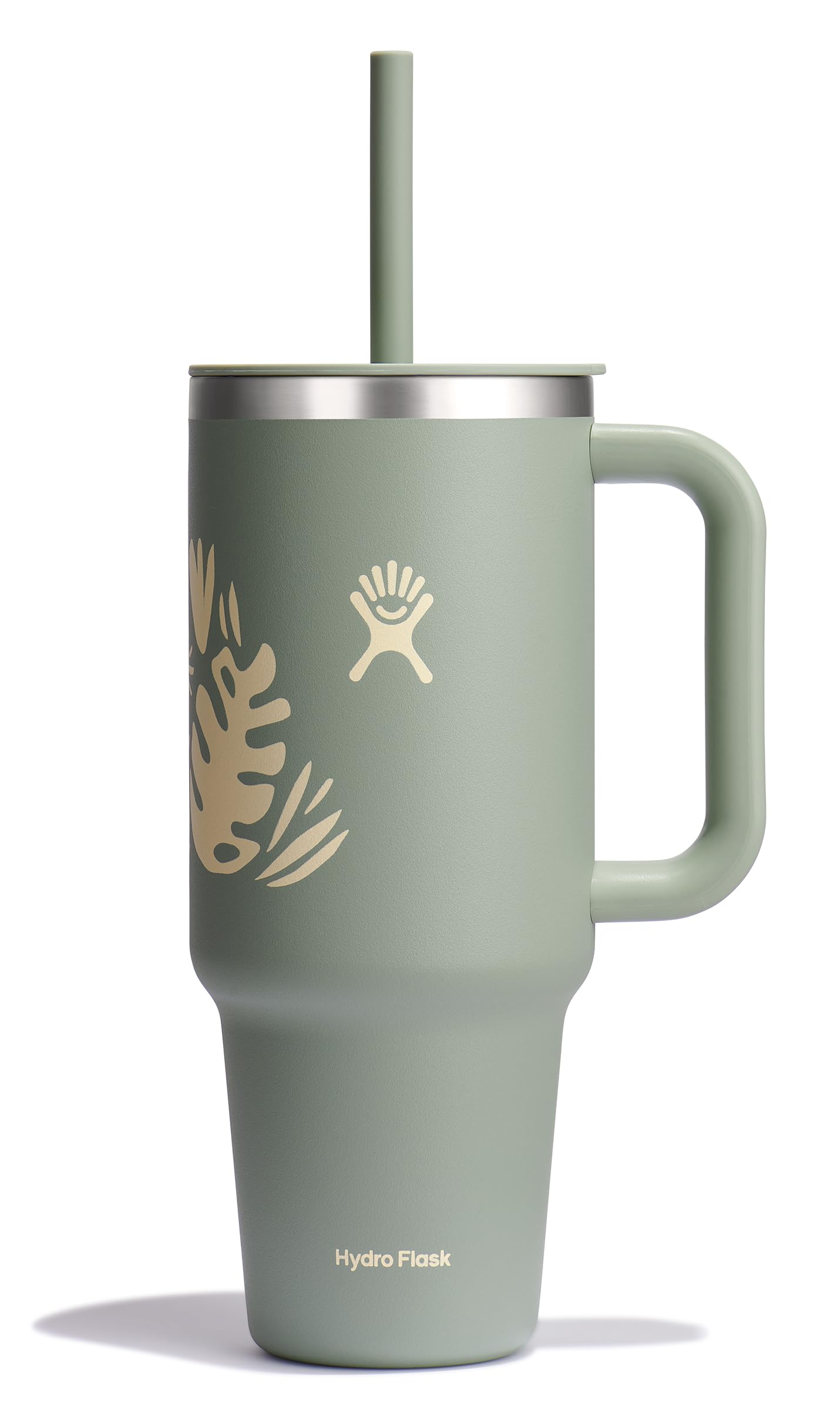 Hydro Flask 40 Oz Travel Tumbler with Handle, Lid and Straw - Insulated Stainless Steel in Trillium