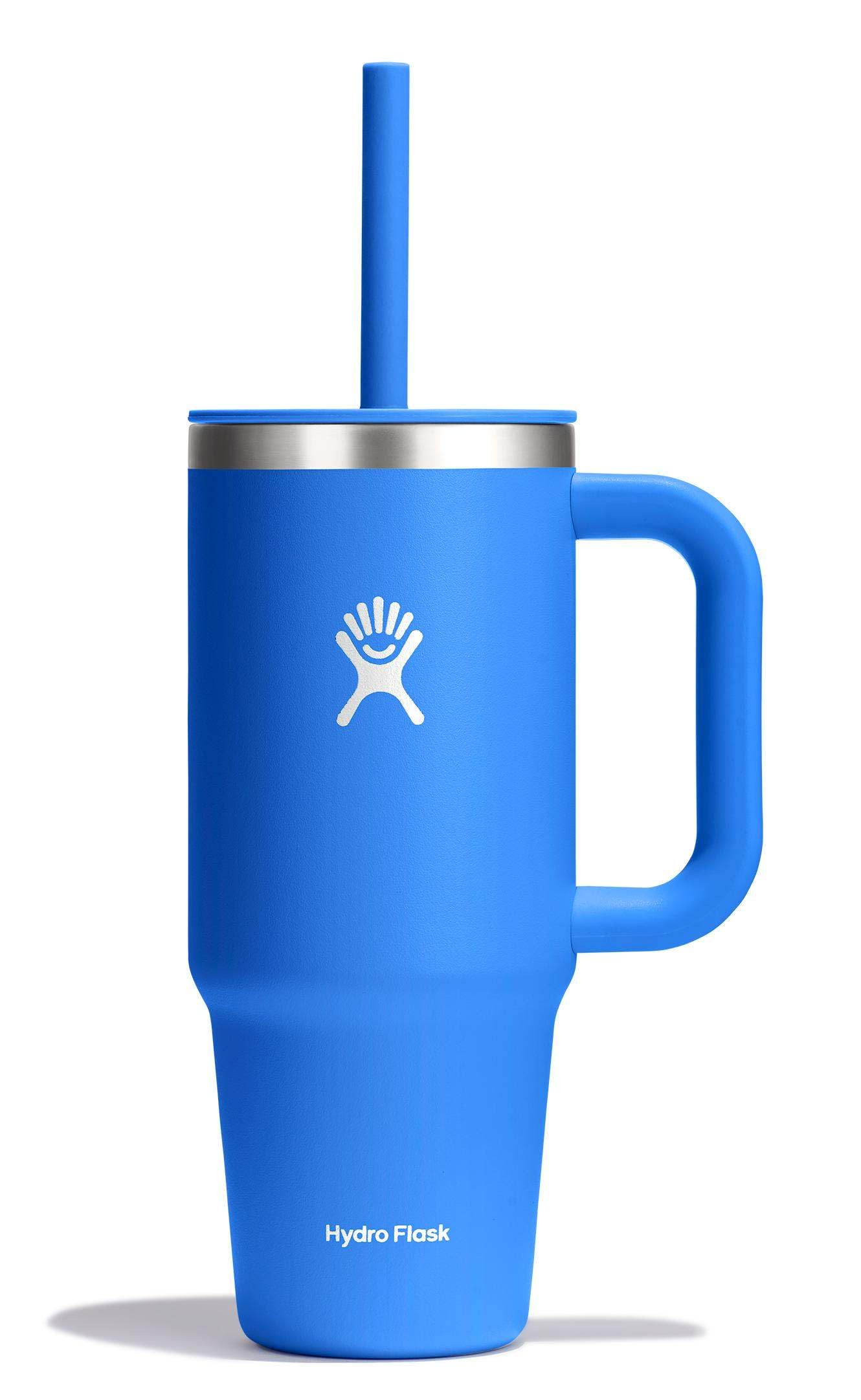 Hydro Flask 40 Oz Travel Tumbler with Handle, Lid and Straw - Insulated Stainless Steel in Trillium