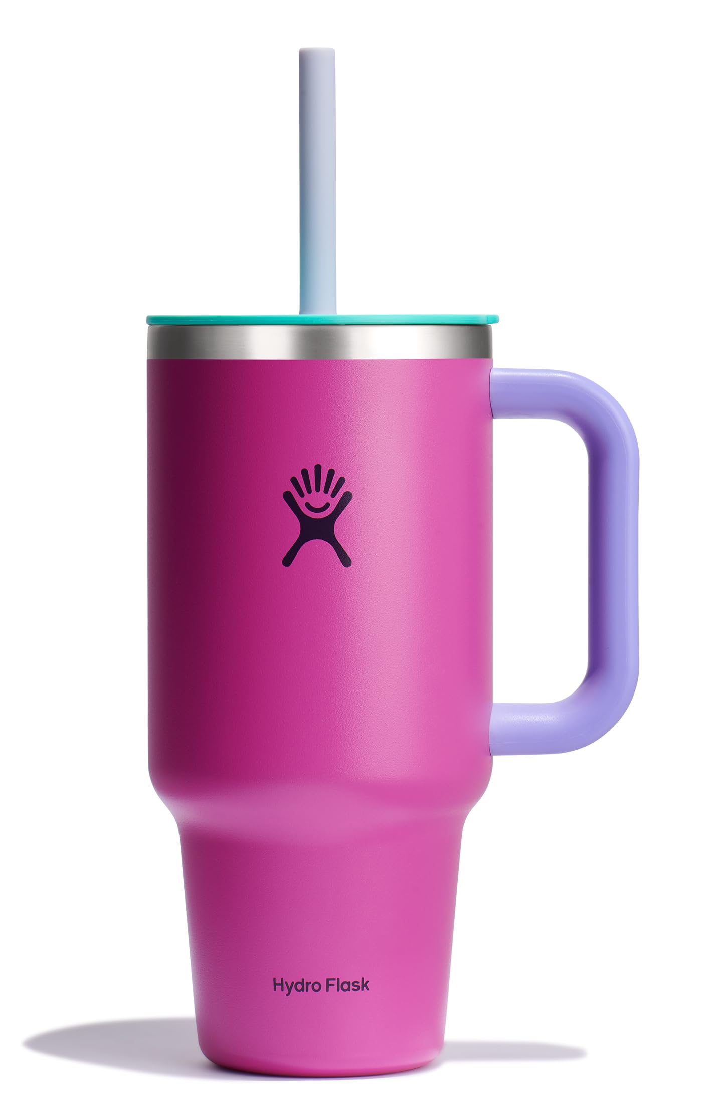 Hydro Flask 40 Oz Travel Tumbler with Handle, Lid and Straw - Insulated Stainless Steel in Trillium