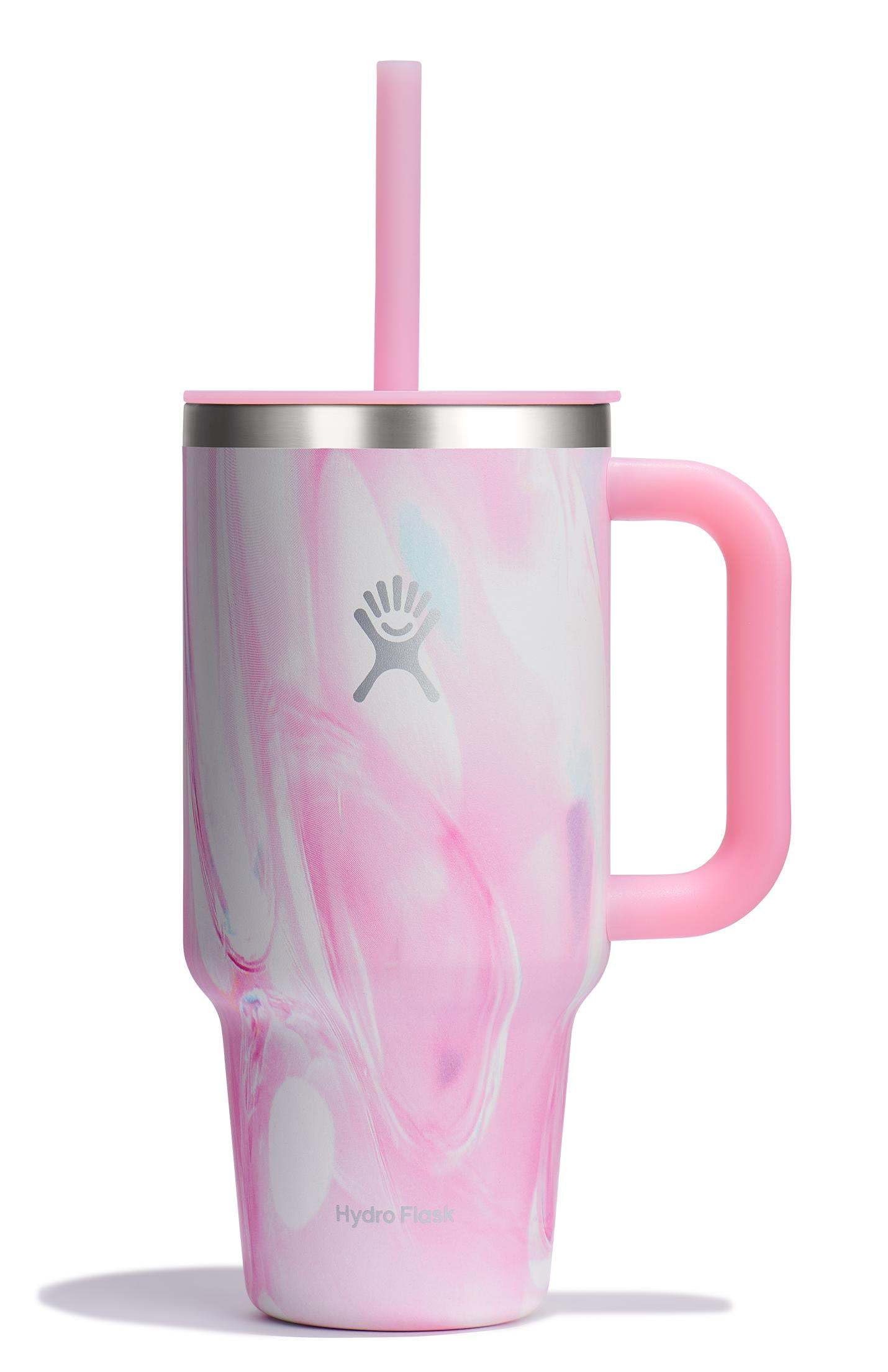 Hydro Flask 40 Oz Travel Tumbler with Handle, Lid and Straw - Insulated Stainless Steel in Trillium