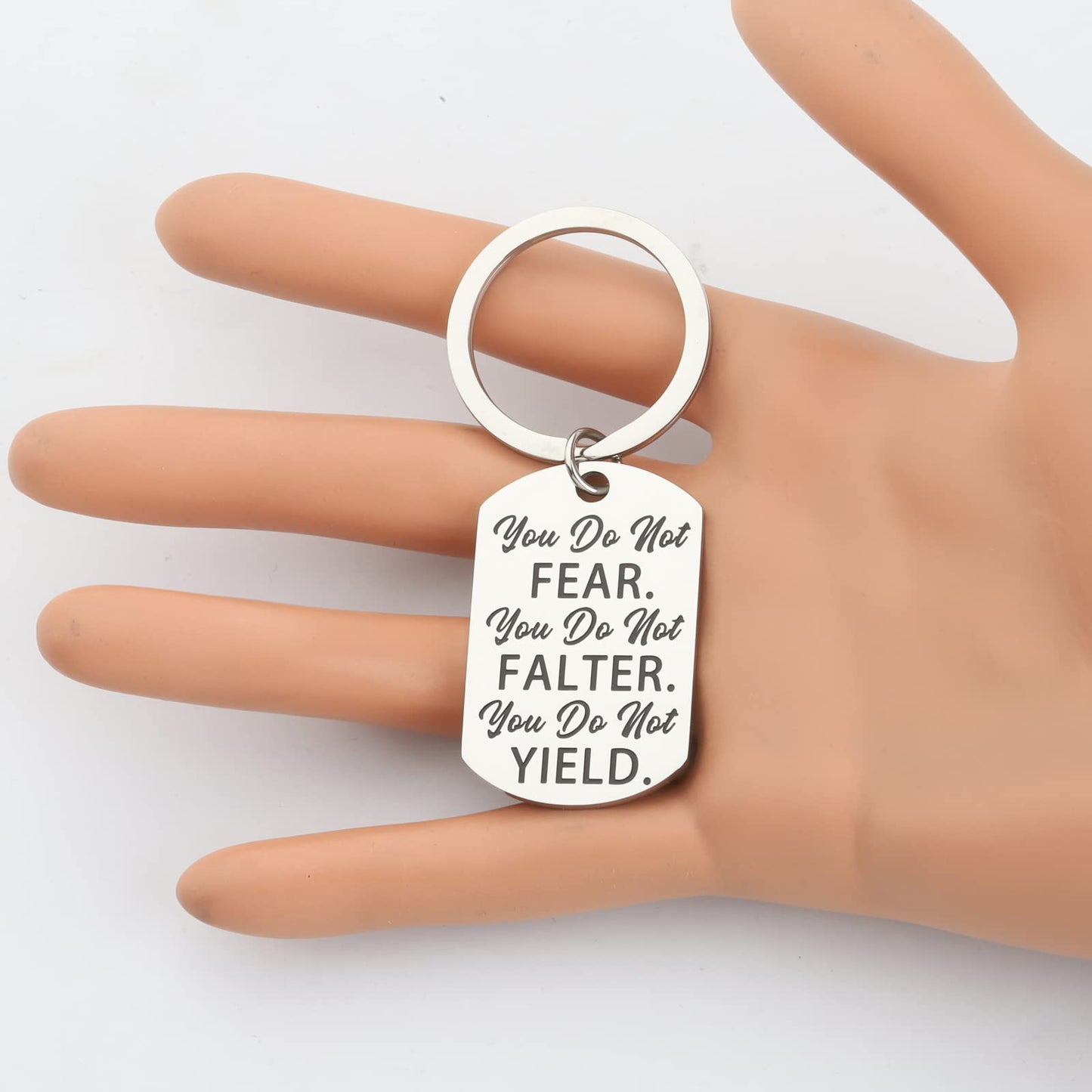 OKEYCH You Do Not Yield Keychain Book Lover Jewelry Bookish Gift (You Do Not Yield Keychain)