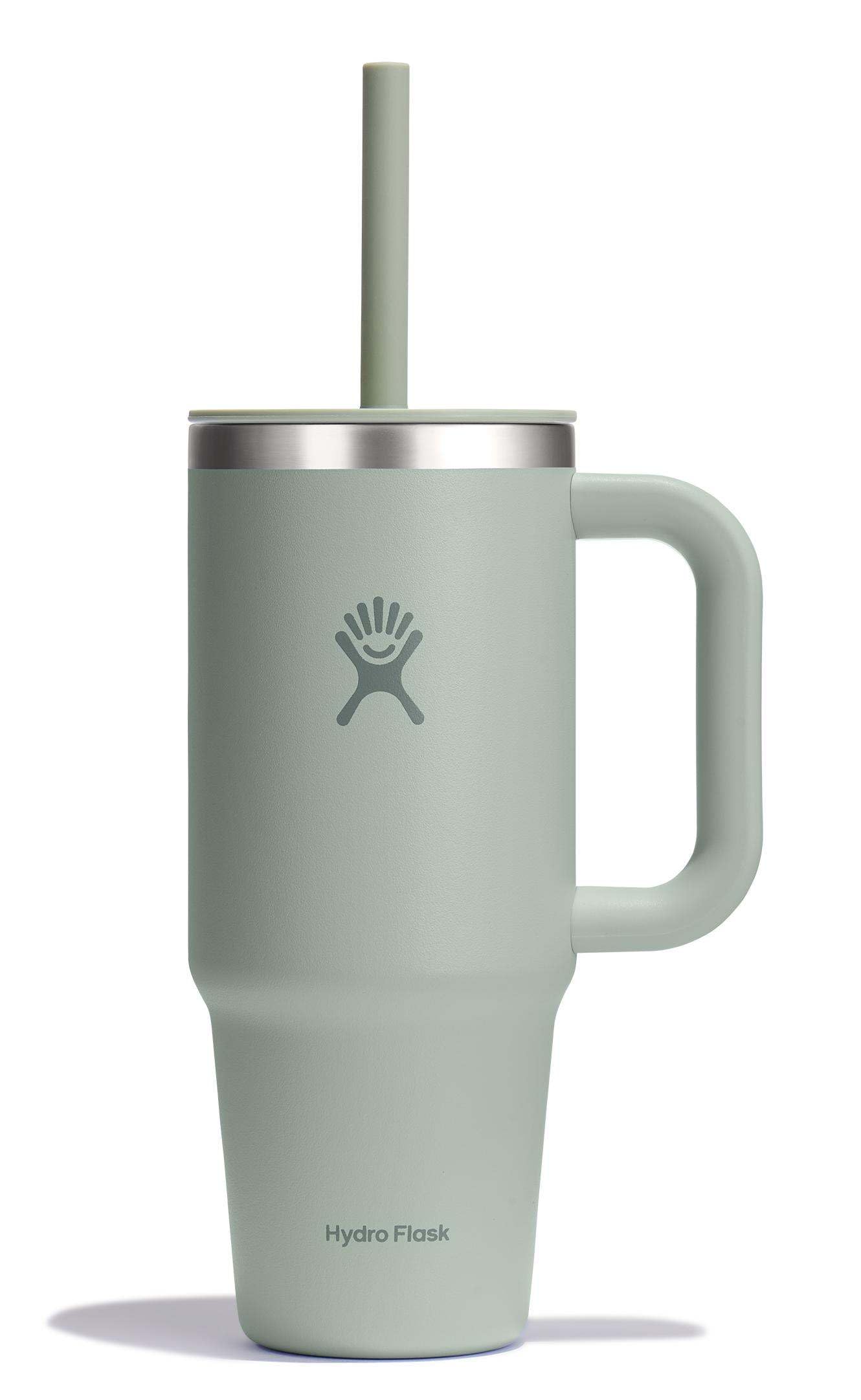 Hydro Flask 40 Oz Travel Tumbler with Handle, Lid and Straw - Insulated Stainless Steel in Trillium