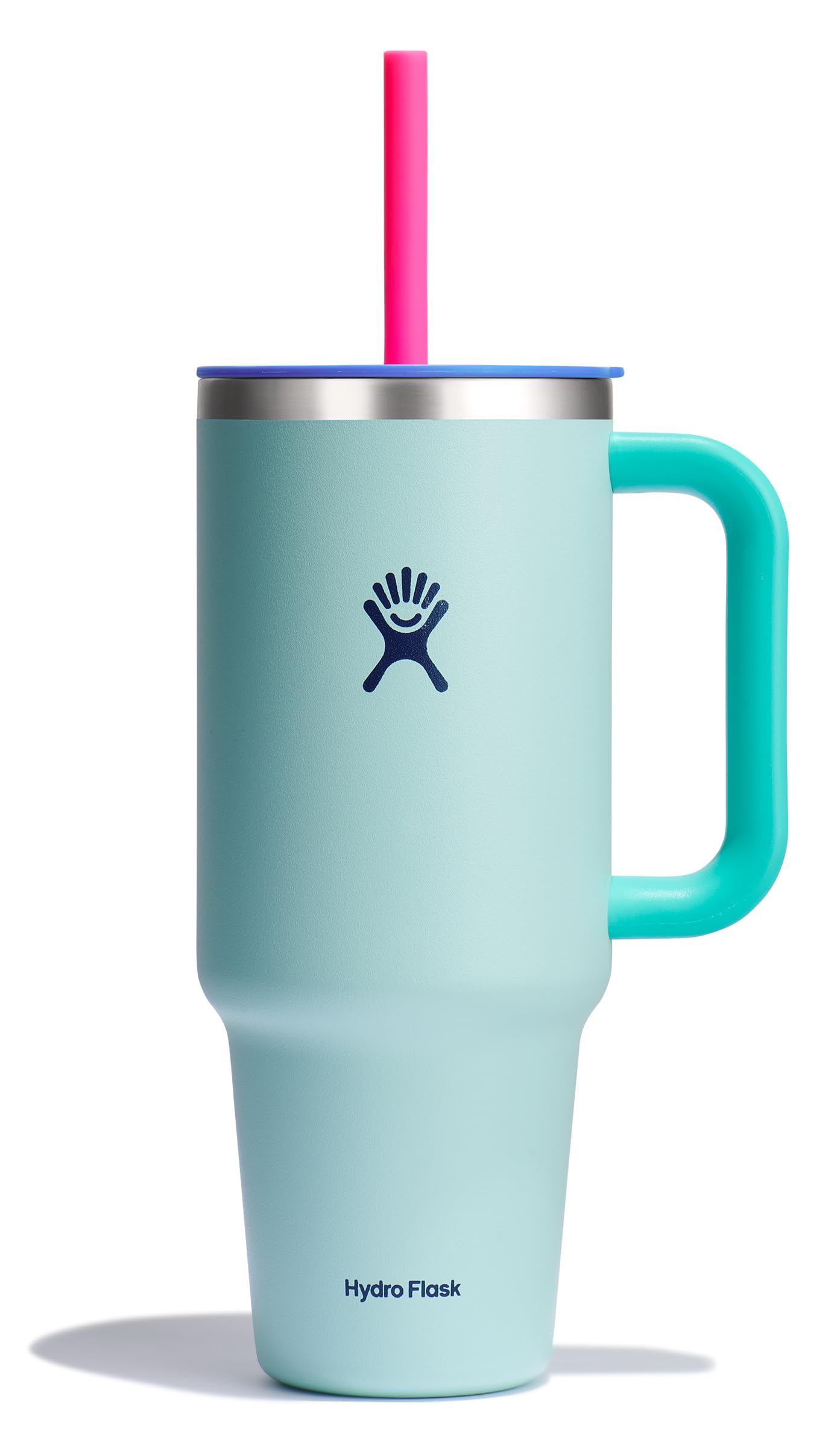 Hydro Flask 40 Oz Travel Tumbler with Handle, Lid and Straw - Insulated Stainless Steel in Trillium