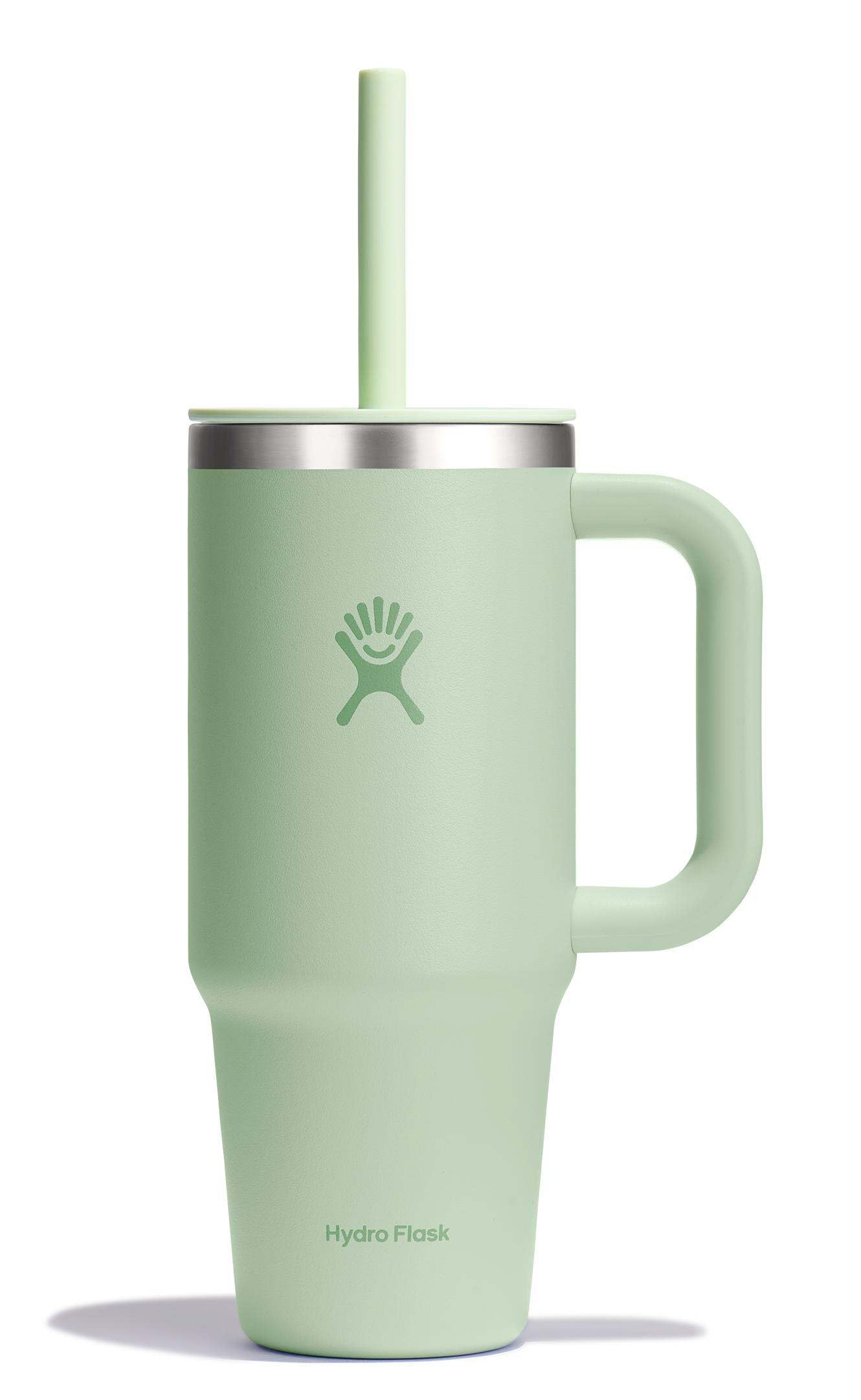 Hydro Flask 40 Oz Travel Tumbler with Handle, Lid and Straw - Insulated Stainless Steel in Trillium