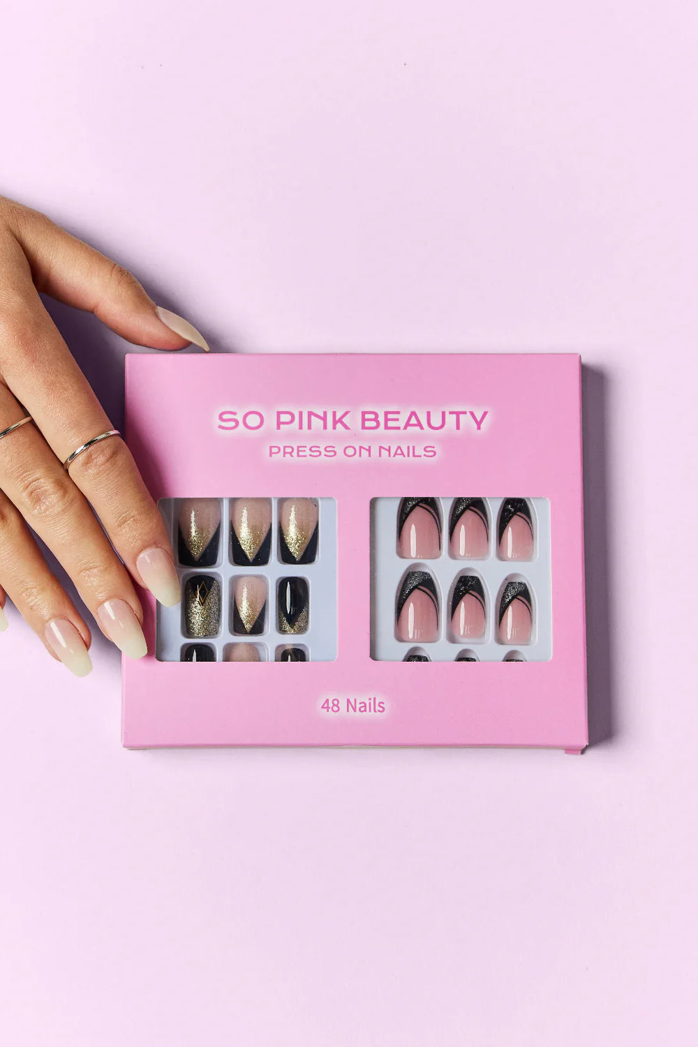 Get Glam with SO PINK BEAUTY Press-On Nails - 2 Fabulous Packs! 💅💖