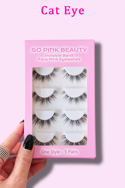 Get Glam with SO PINK BEAUTY Faux Mink Eyelashes - 5 Pairs of Stunning Lashes! 💖✨