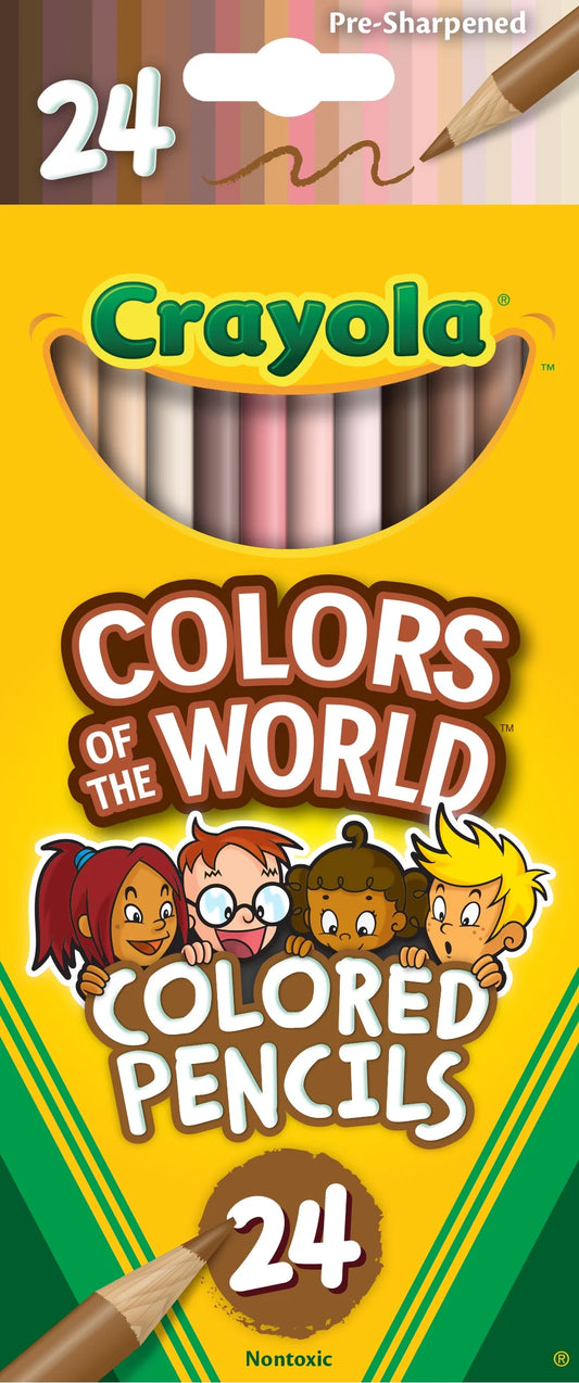 Crayola's Rainbow of Humanity Pencil Party Pack: 24 Shades for Tiny Artists and Teacher Survival Kits! 🌈✏️