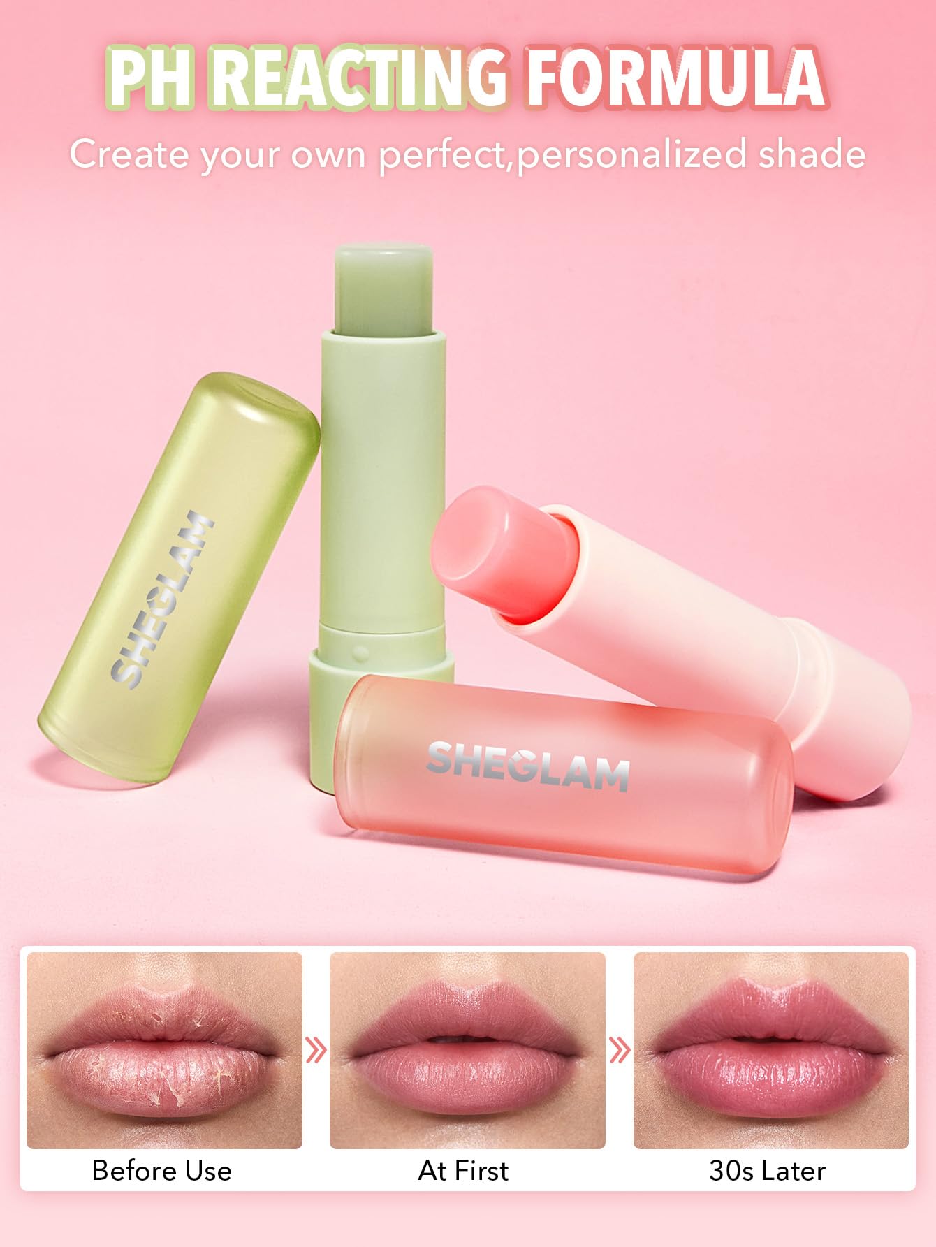 SHEGLAM Pout PHresh Color Changing Moisturizing Lipstick Tinted Lip Balm Magic Temperature Color Change Lipstick-Avocado