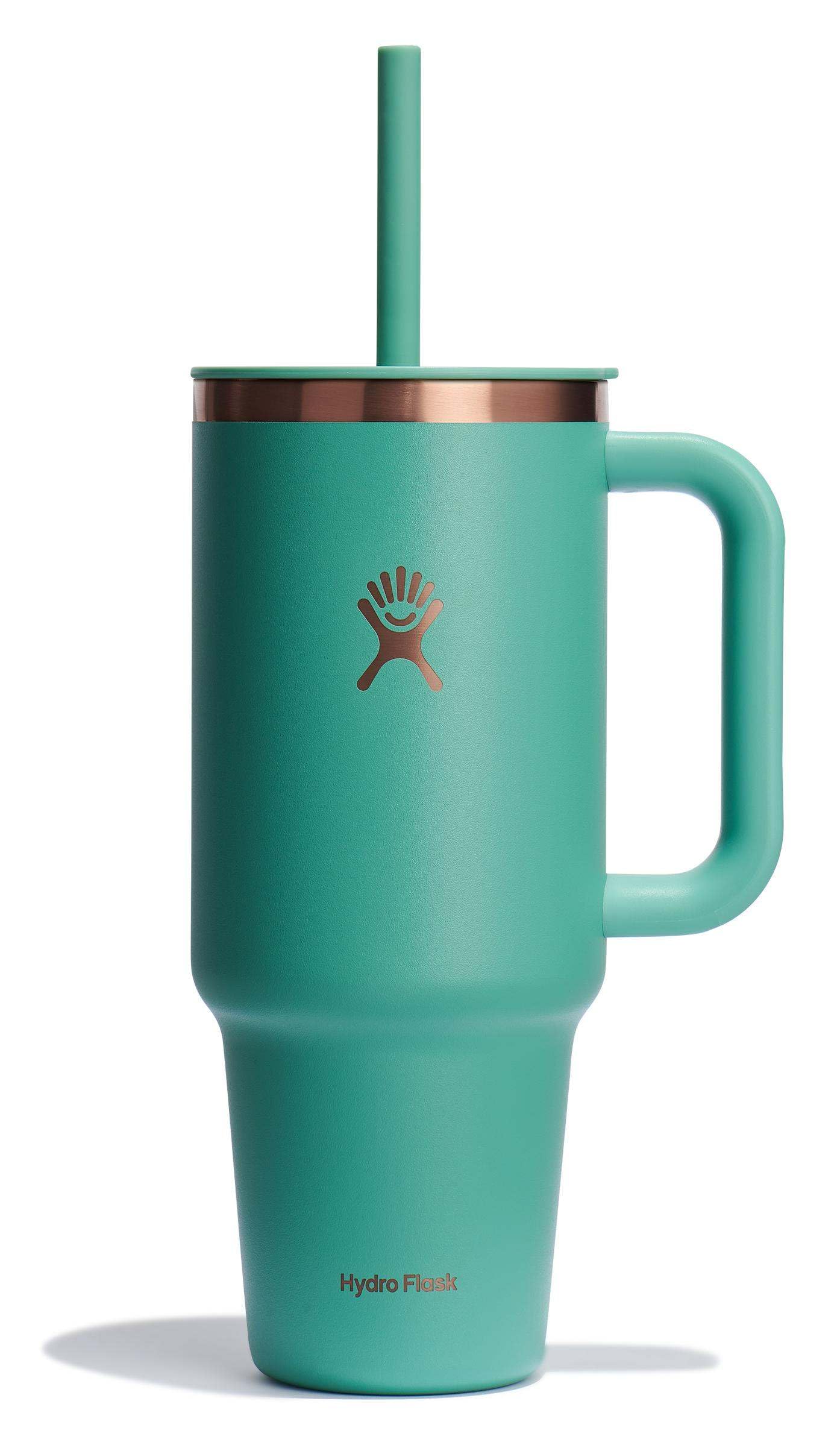 Hydro Flask 40 Oz Travel Tumbler with Handle, Lid and Straw - Insulated Stainless Steel in Trillium