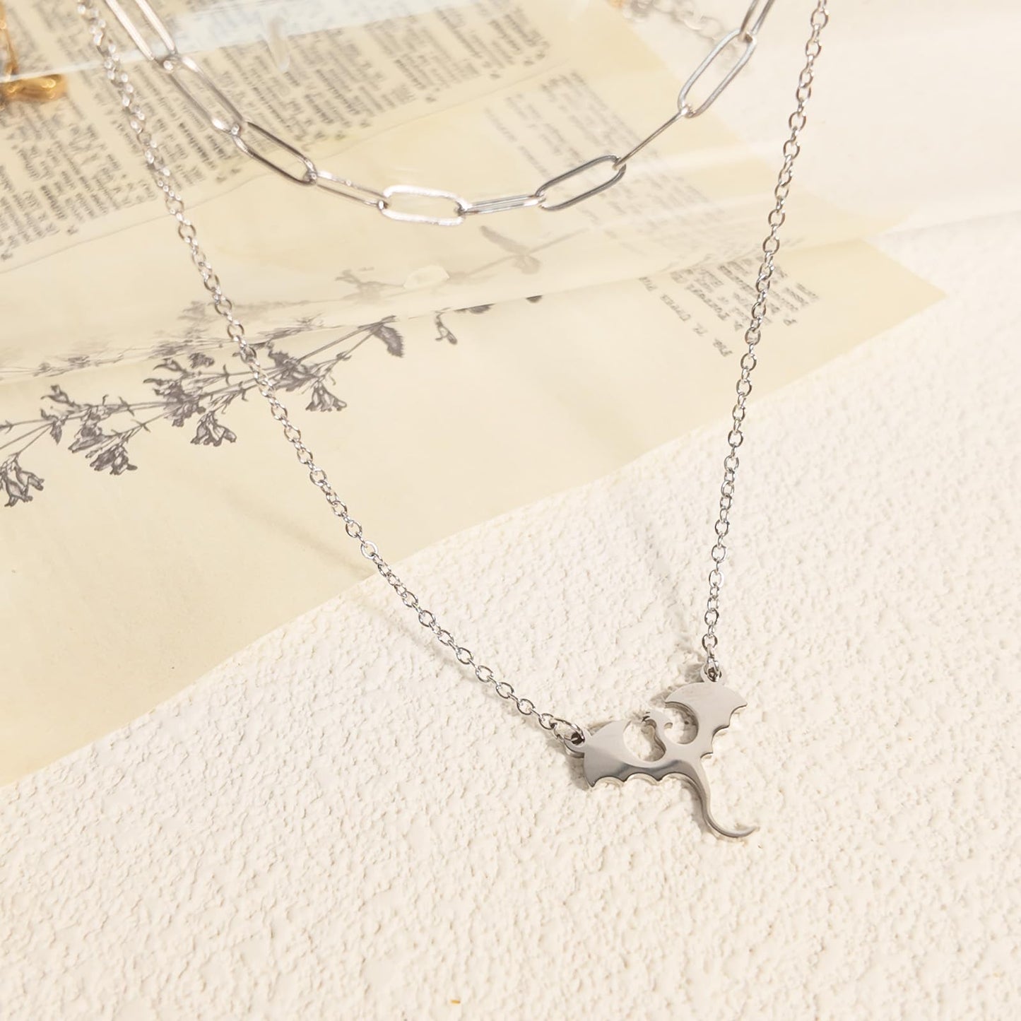 Gold/Silver Plated Necklace for Women, Dragon, Horse, Dachshund, Cat, Turtle Necklaces for Womens Dainty Simple Jewelry Gifts