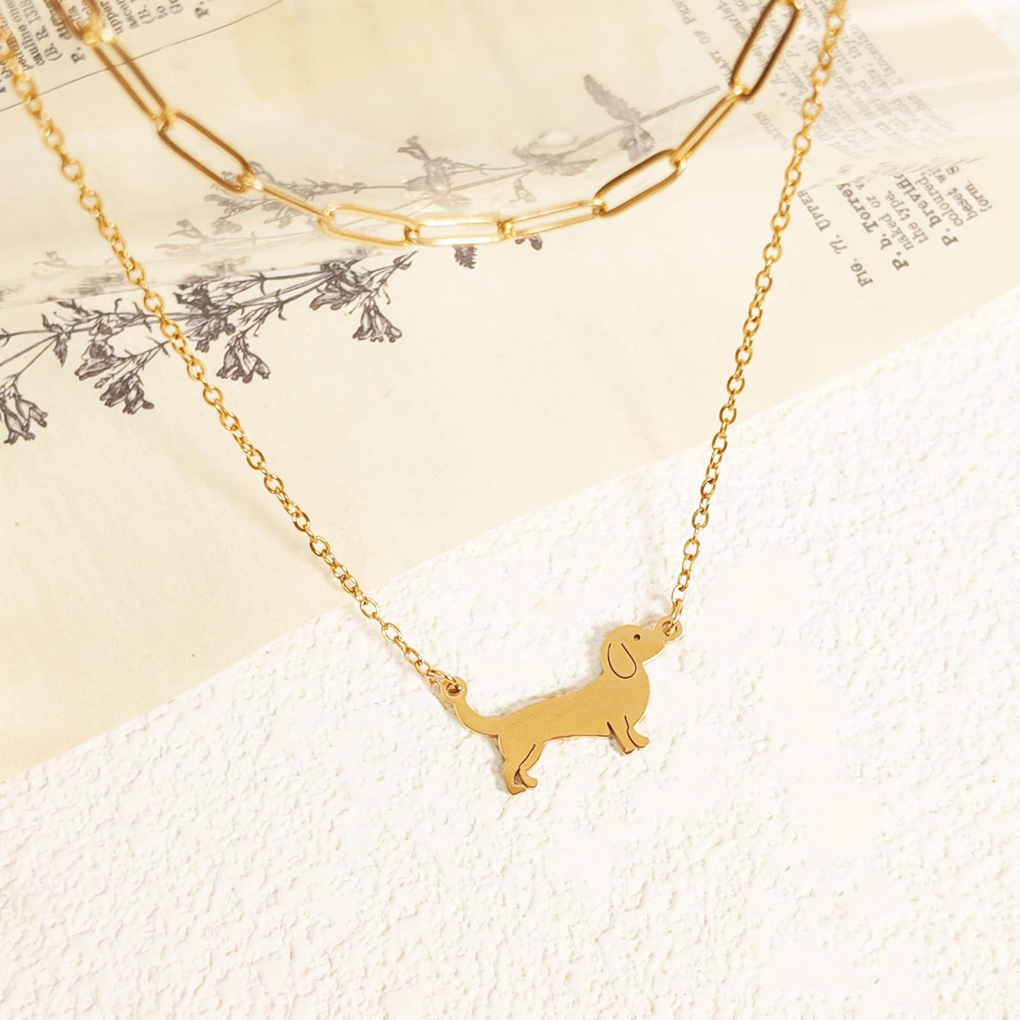 Gold/Silver Plated Necklace for Women, Dragon, Horse, Dachshund, Cat, Turtle Necklaces for Womens Dainty Simple Jewelry Gifts