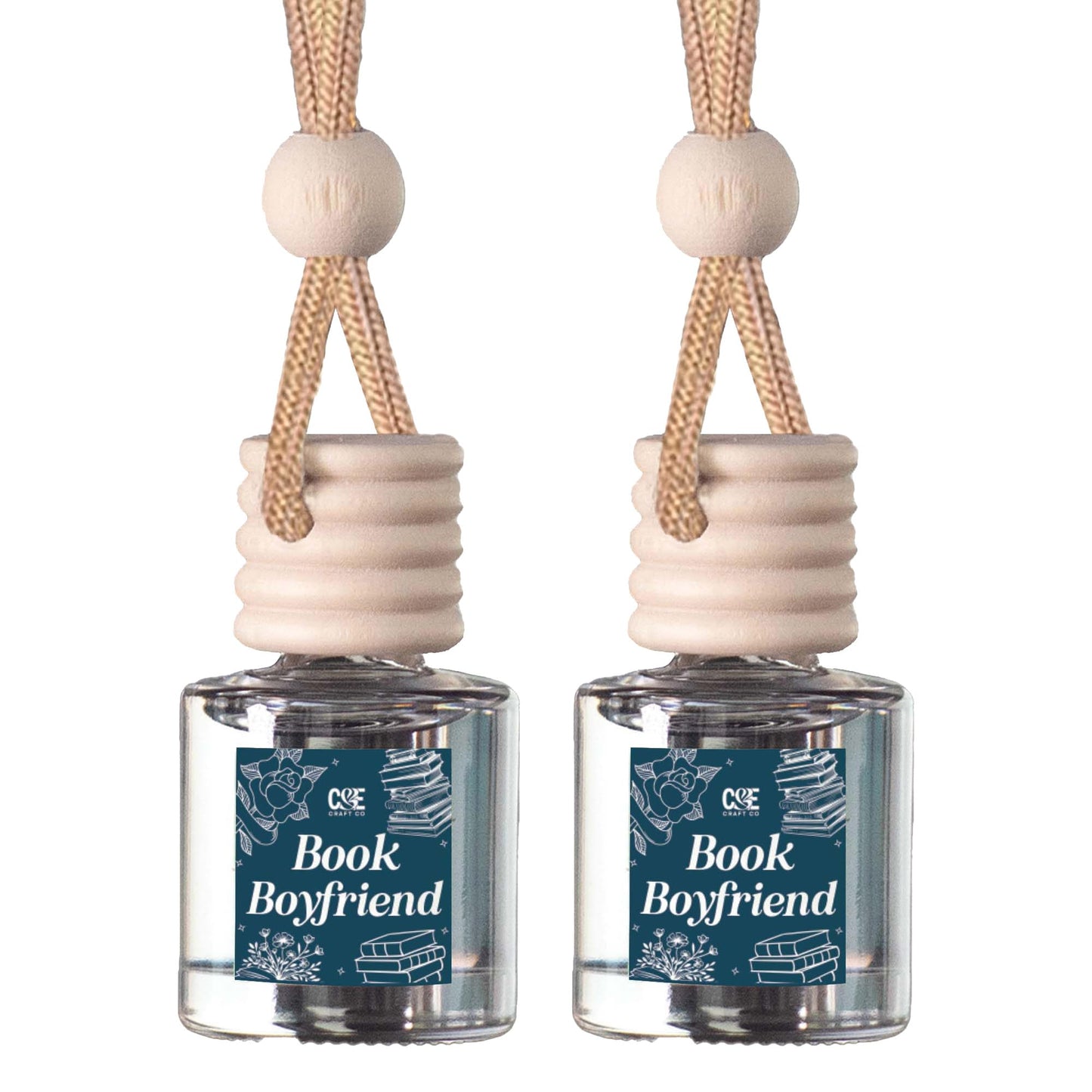 CANDECraftCo 4 Pack Bookish Scents Car Air Freshener for Essential Oils, Aromatherapy Automobile Diffuser, Gift for Her, Library, Book Lover Gift, Reading Bibliophile (ACOTAR)