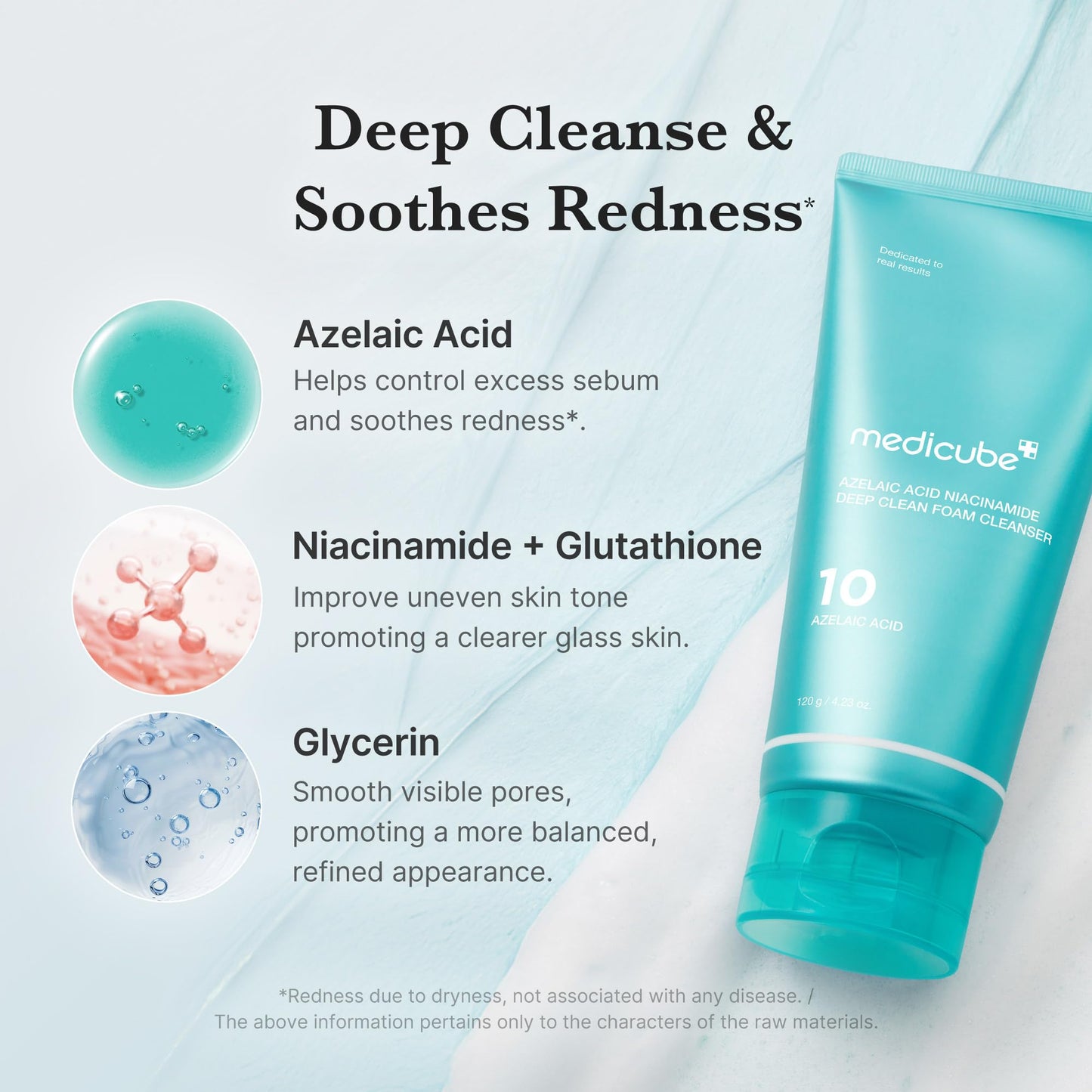 medicube Zero Pore Clear Blue Capsule Facial Deep Cleanser for Skin Texture, Blackhead & Pore Care | AHA, BHA & PHA for Double Cleansing, Daily Gentle Face Wash, Korean Skincare | 120g / 4.23 oz