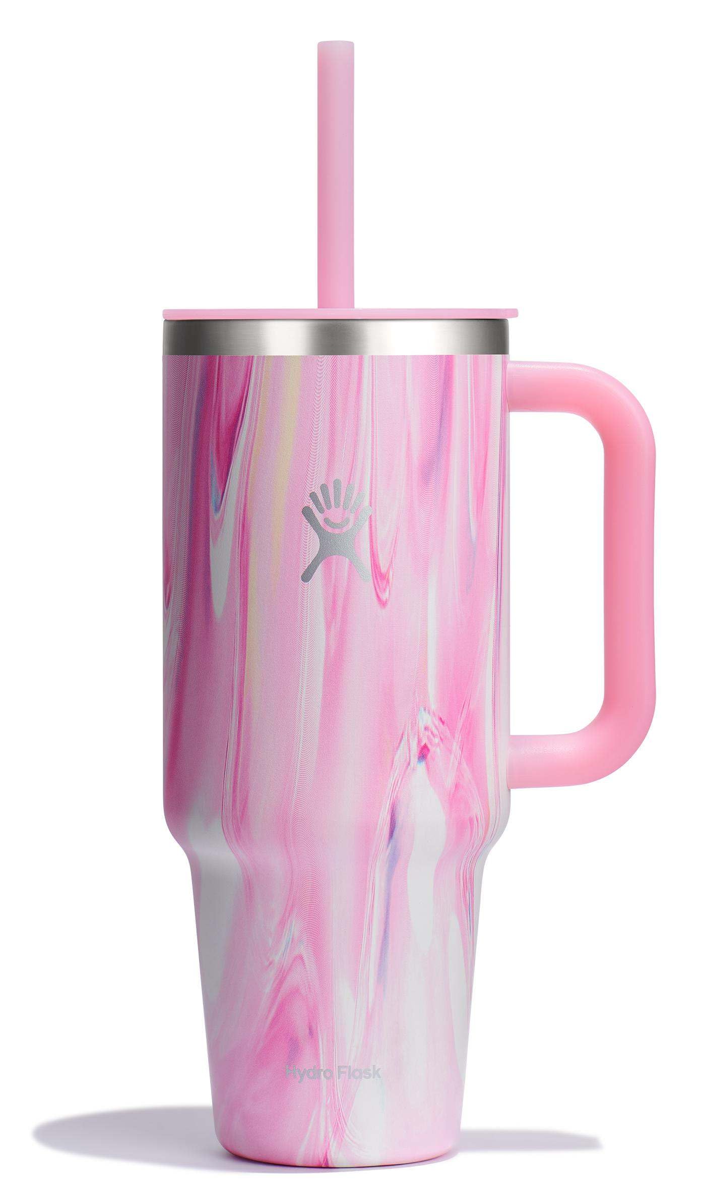 Hydro Flask 40 Oz Travel Tumbler with Handle, Lid and Straw - Insulated Stainless Steel in Trillium