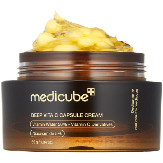medicube Salmon DNA PDRN Pink Collagen Capsule Cream, Face Moisturizer | Lightweight Moisturizing Cream | PDRN, Niacinamide for Uneven Skin Tone, Glow hydration | Korean Skin Care 1.94 oz