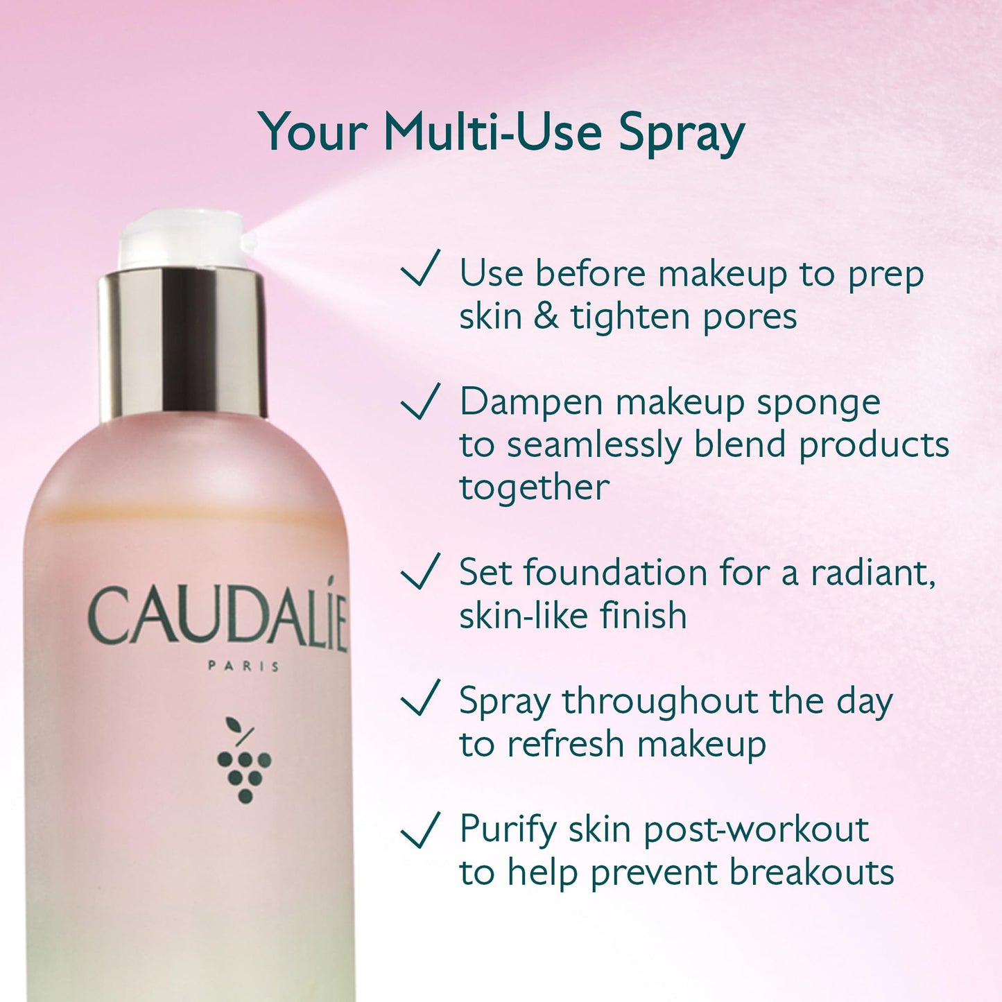 Caudalie Beauty Elixir Face Mist: Toner That Tightens Pores + Reduces Dullness + Sets Makeup
