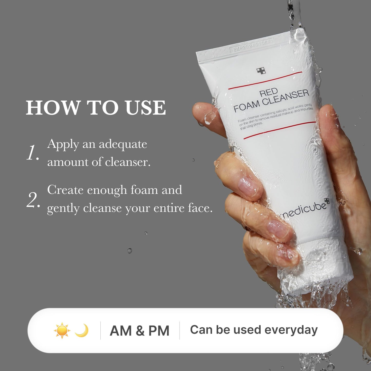 medicube Zero Pore Clear Blue Capsule Facial Deep Cleanser for Skin Texture, Blackhead & Pore Care | AHA, BHA & PHA for Double Cleansing, Daily Gentle Face Wash, Korean Skincare | 120g / 4.23 oz