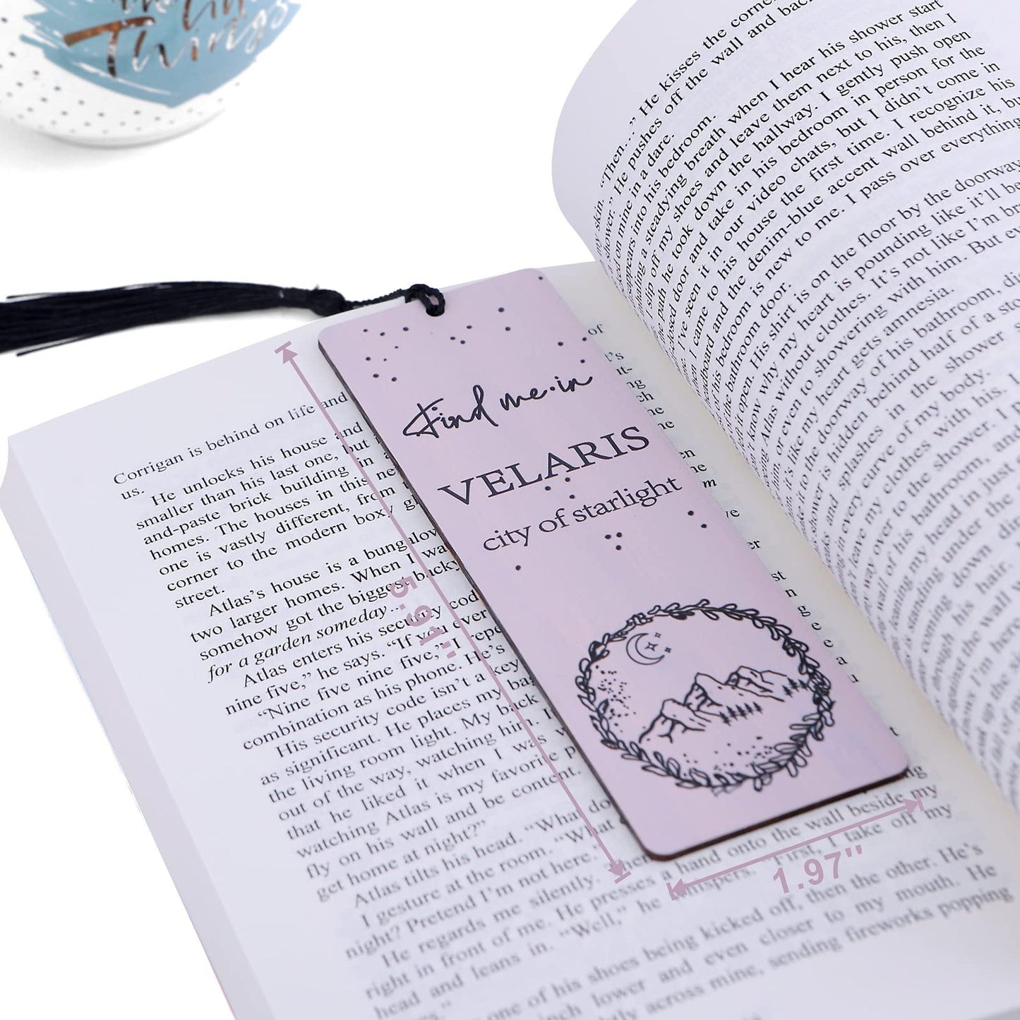 Inspired Bamboo Bookmarks for Women with Silk Tassel - 3-Piece Beautiful Pattern and Quote Book Marks - Perfect Book Markers Merchandise for ACO Fans Tar - Unique Gifts for Book Lovers