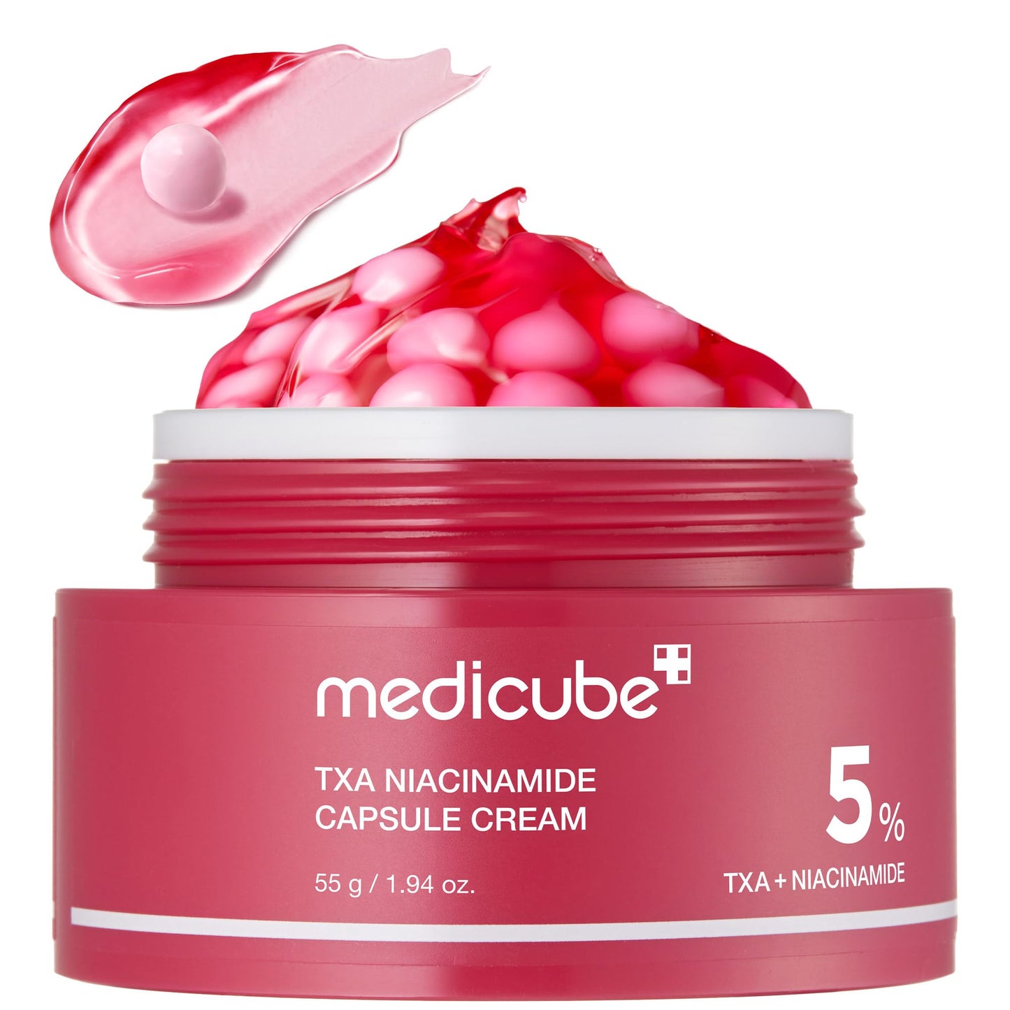 medicube Salmon DNA PDRN Pink Collagen Capsule Cream, Face Moisturizer | Lightweight Moisturizing Cream | PDRN, Niacinamide for Uneven Skin Tone, Glow hydration | Korean Skin Care 1.94 oz
