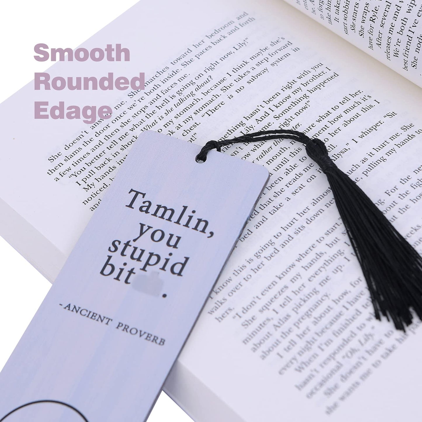 Inspired Bamboo Bookmarks for Women with Silk Tassel - 3-Piece Beautiful Pattern and Quote Book Marks - Perfect Book Markers Merchandise for ACO Fans Tar - Unique Gifts for Book Lovers