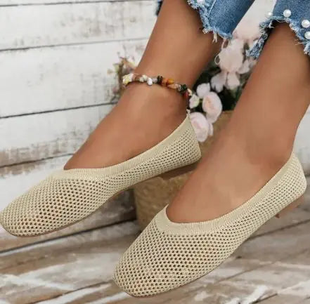 Breathable Mesh Womens Flat Shoes Casual Comfort All Day