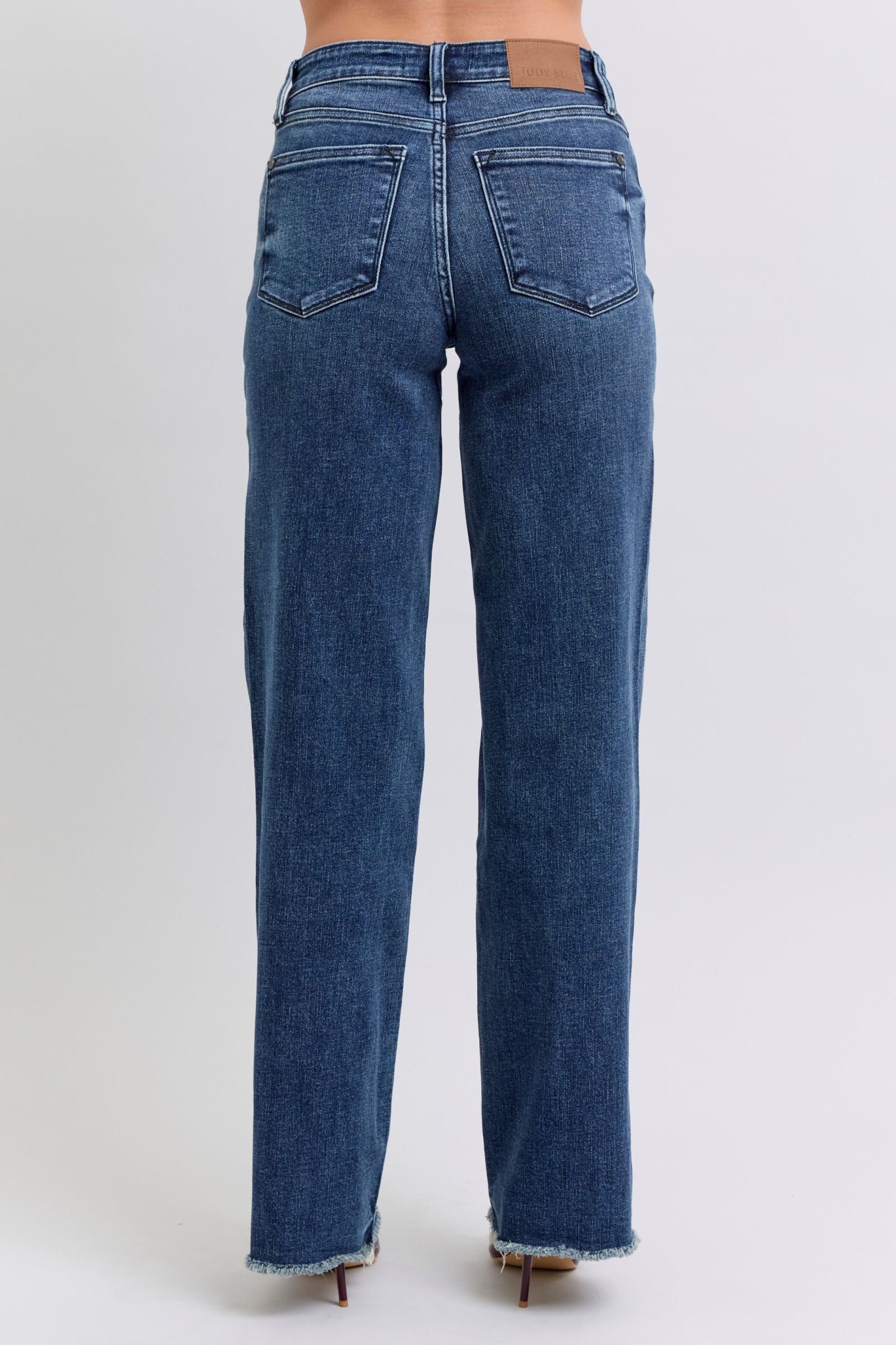 Rock your style with Judy Blue's Full Size Raw Hem Mid Rise Jeans! 🛍️✨ #FashionGoals #DenimLove