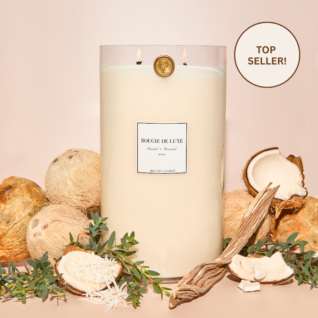 Big Ass Candle 300 Oz Long Burn Coconut Soy Wax Natural