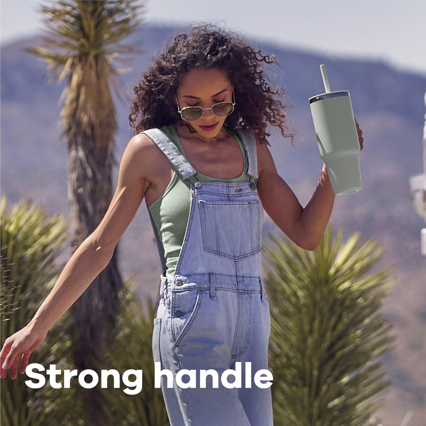 Hydro Flask 40 Oz Travel Tumbler with Handle, Lid and Straw - Insulated Stainless Steel in Trillium