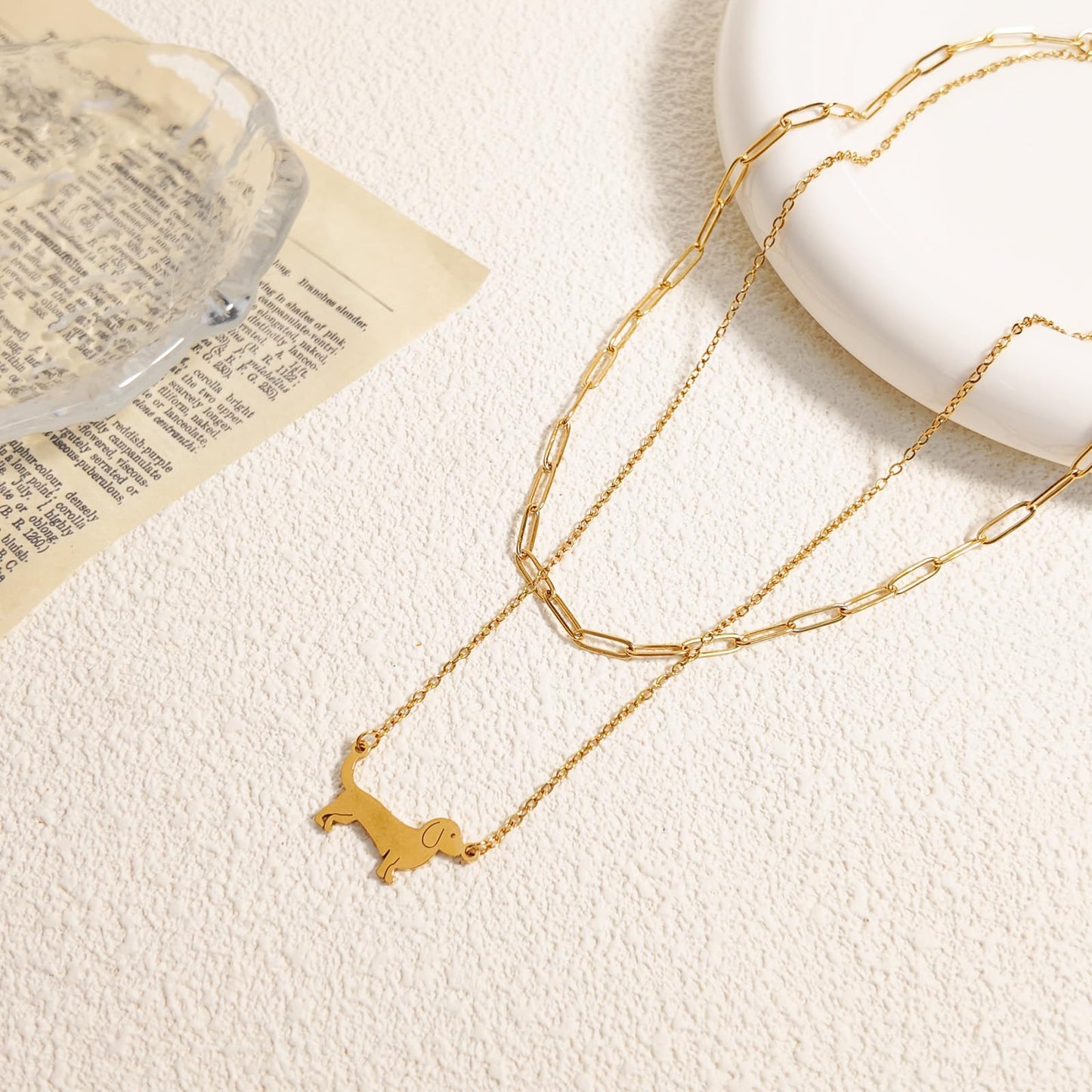Gold/Silver Plated Necklace for Women, Dragon, Horse, Dachshund, Cat, Turtle Necklaces for Womens Dainty Simple Jewelry Gifts