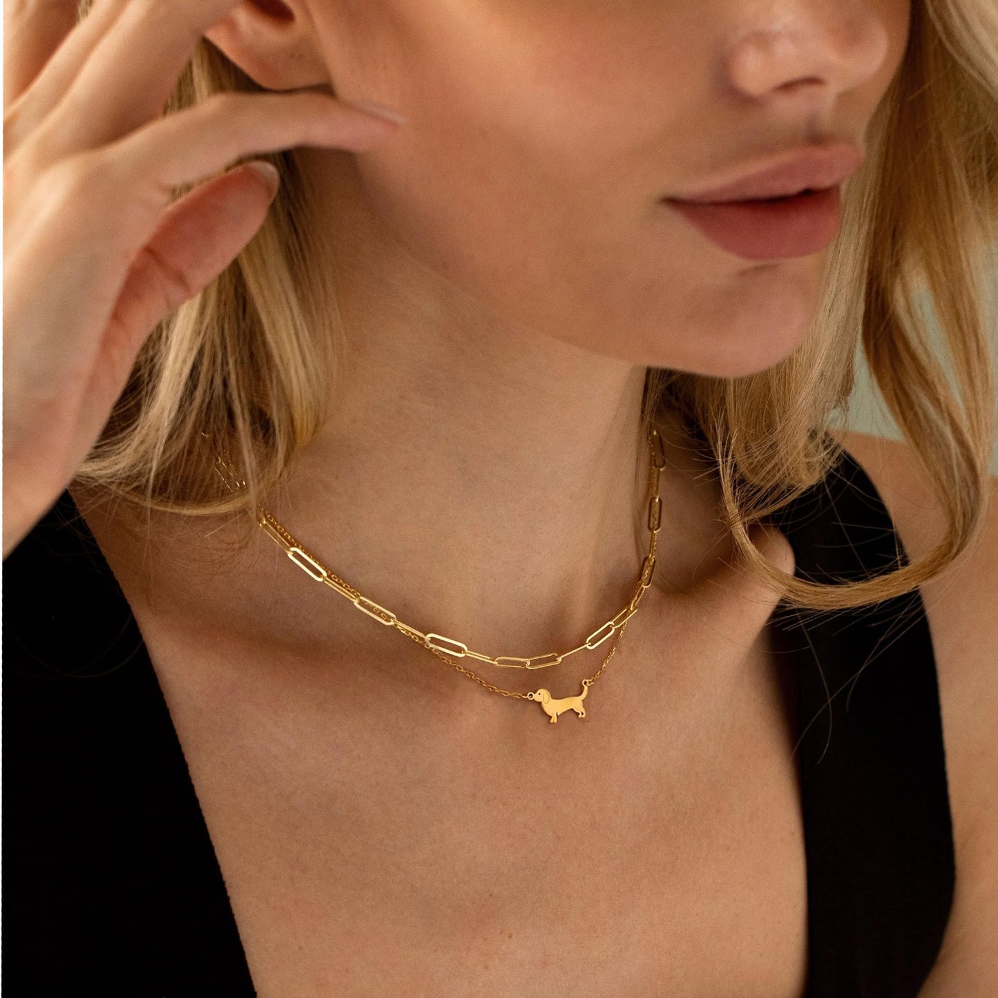 Gold/Silver Plated Necklace for Women, Dragon, Horse, Dachshund, Cat, Turtle Necklaces for Womens Dainty Simple Jewelry Gifts