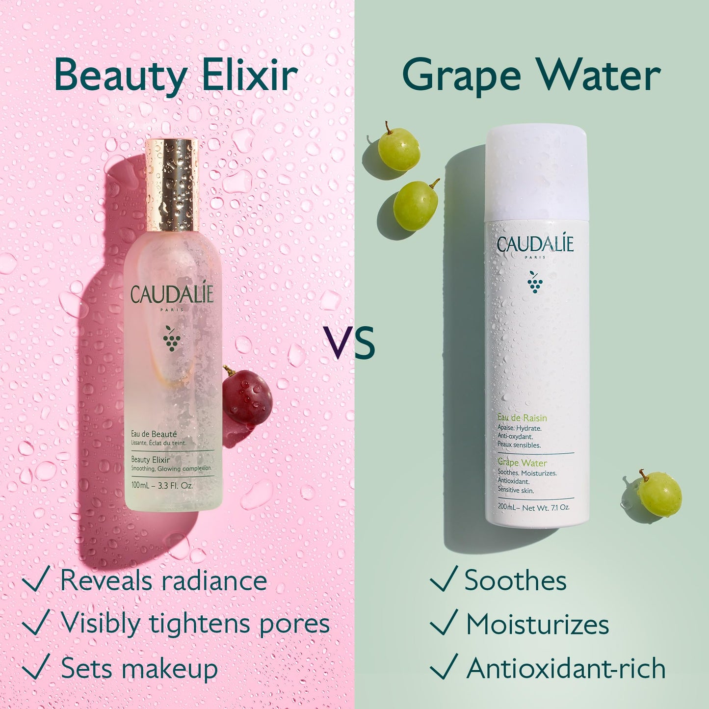 Caudalie Beauty Elixir Face Mist: Toner That Tightens Pores + Reduces Dullness + Sets Makeup