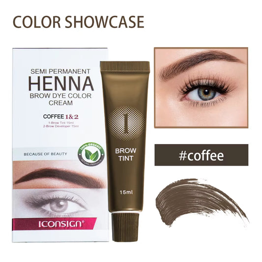 Transform Your Look with ICONSIGN Eyebrow Tint: 2-in-1 Semi-Permanent Lash & Brow Coloring Kit! 🌟✨ #BeautyEssentials #EyebrowGoals