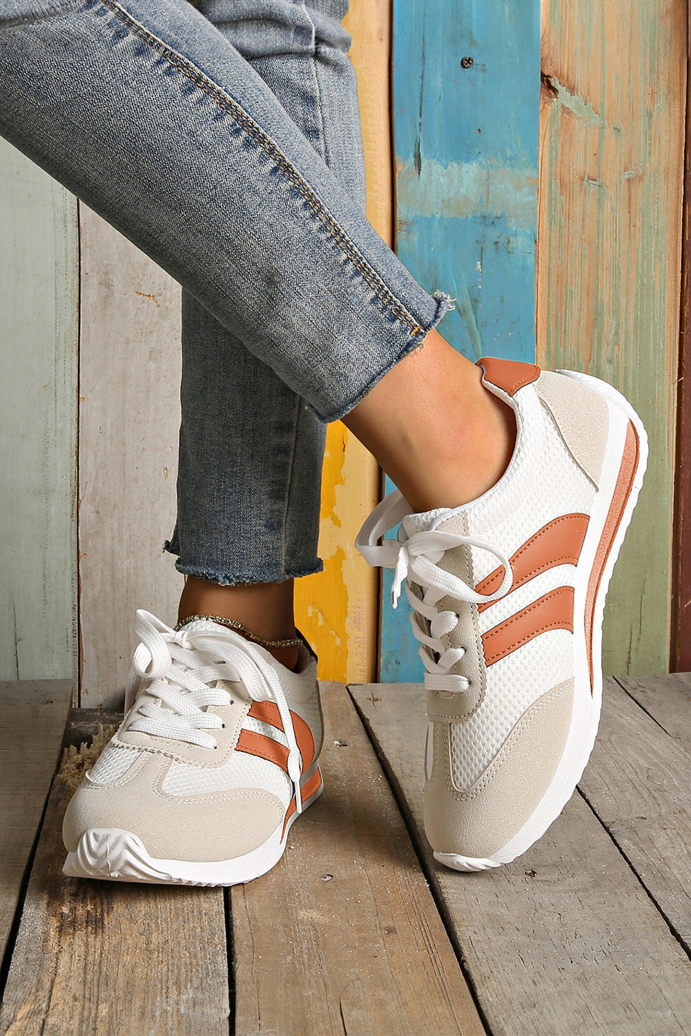Blackish Green Patchwork Breathable Lace Up Sneakers/ Preorder now. Ships 9/15