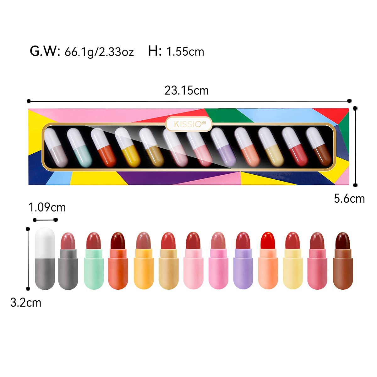 Get Ready to Pout! 💄✨ KISSIO's 12 Color Mini Matte Lipstick Set - Travel-Friendly, Waterproof & Cruelty-Free! 🌈💋