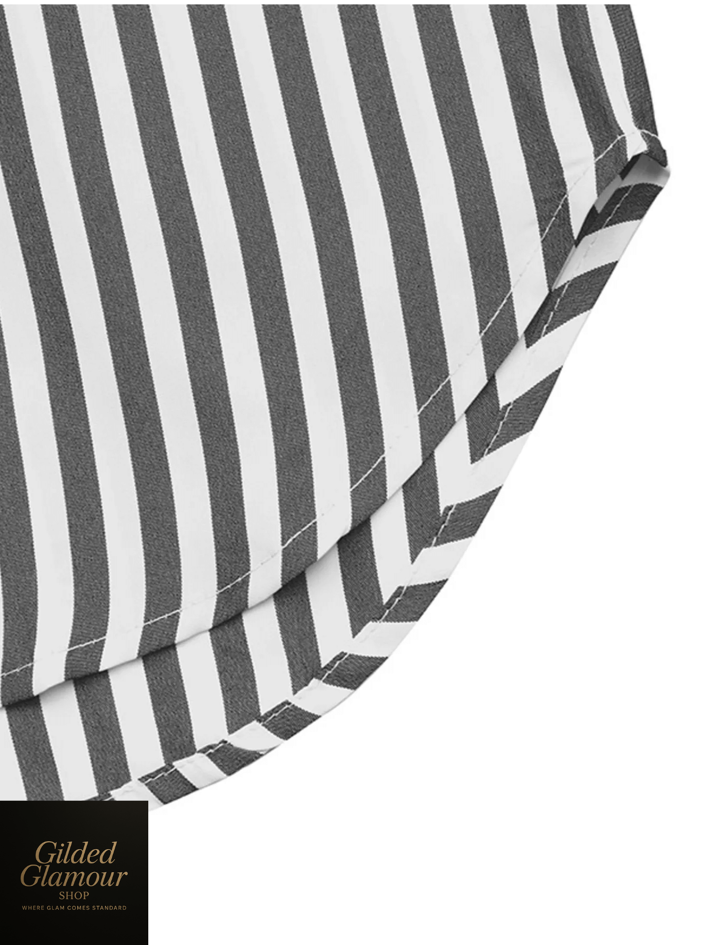 Striped Oversized Button-Up Shirt