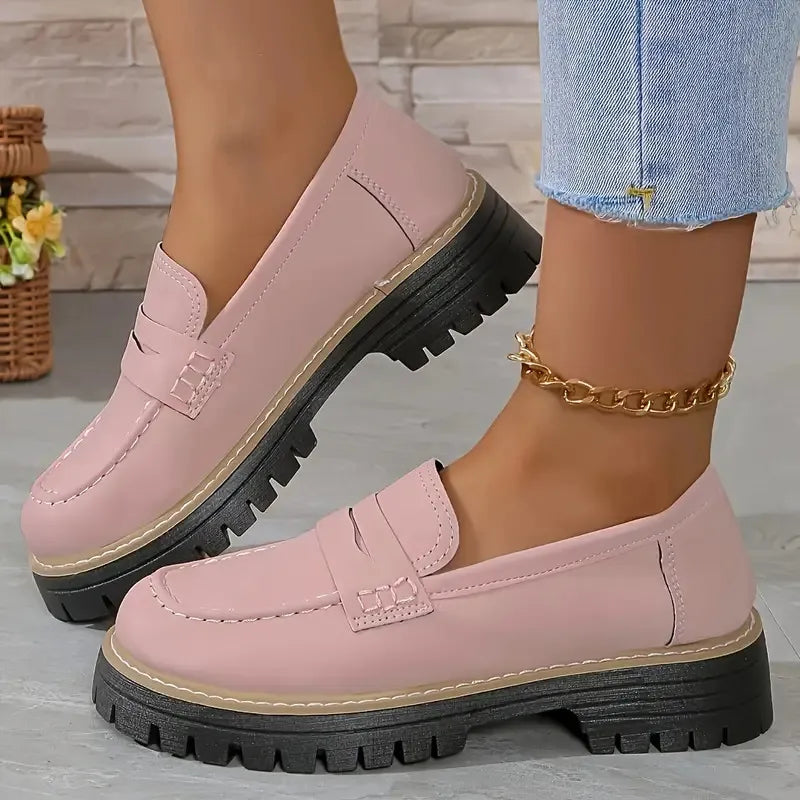 Casual Matte British Style Womens Shoes Comfortable
