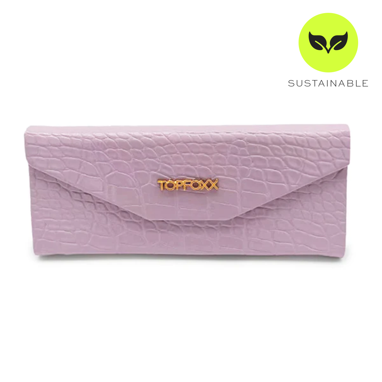 Lilac Faux Croco Hard Case TopFoxx Slim Foldable Case