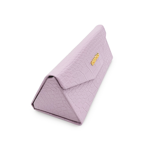 Lilac Faux Croco Hard Case TopFoxx Slim Foldable Case