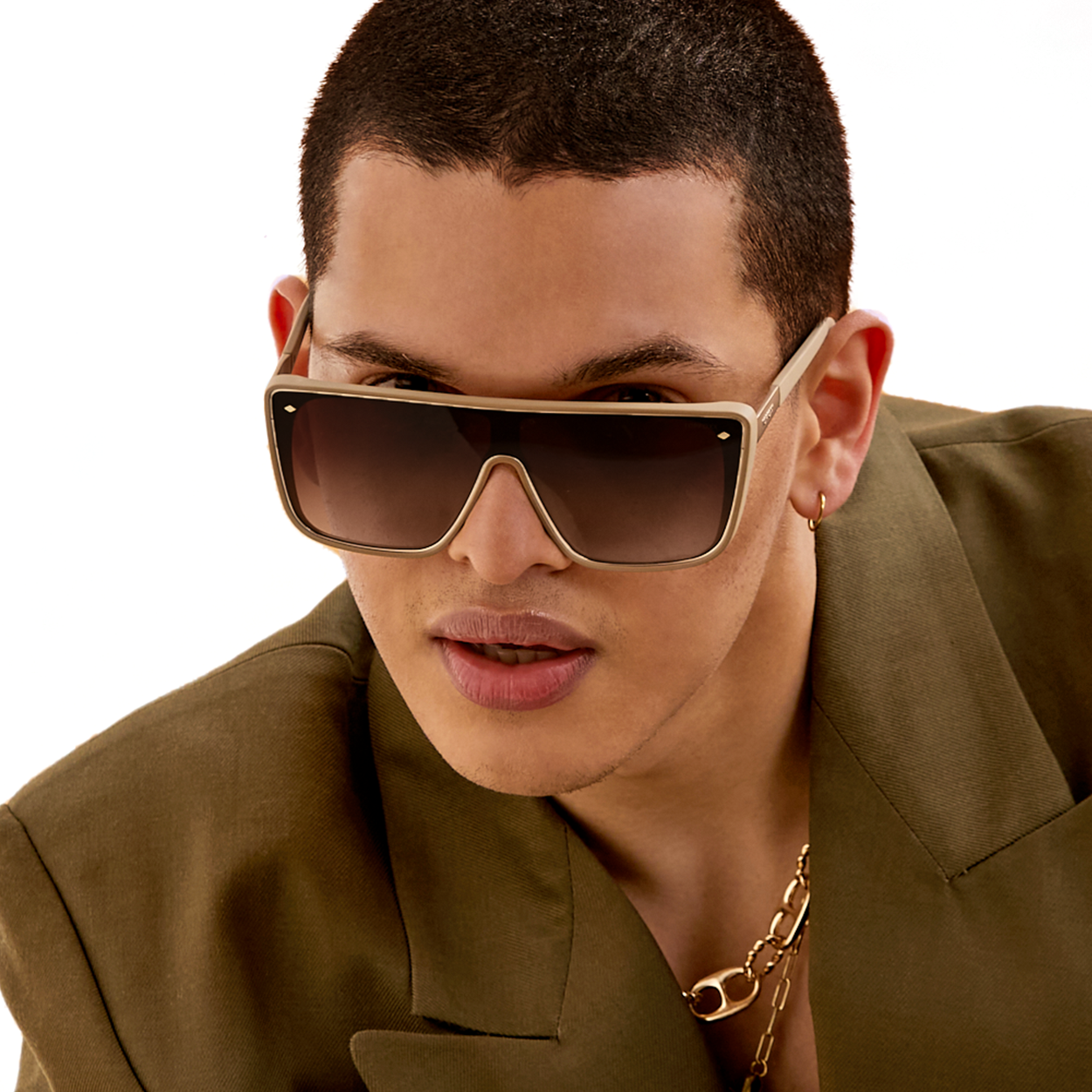 Rayz Limited Edition Nude Squared Sunglasses TopFoxx Collab