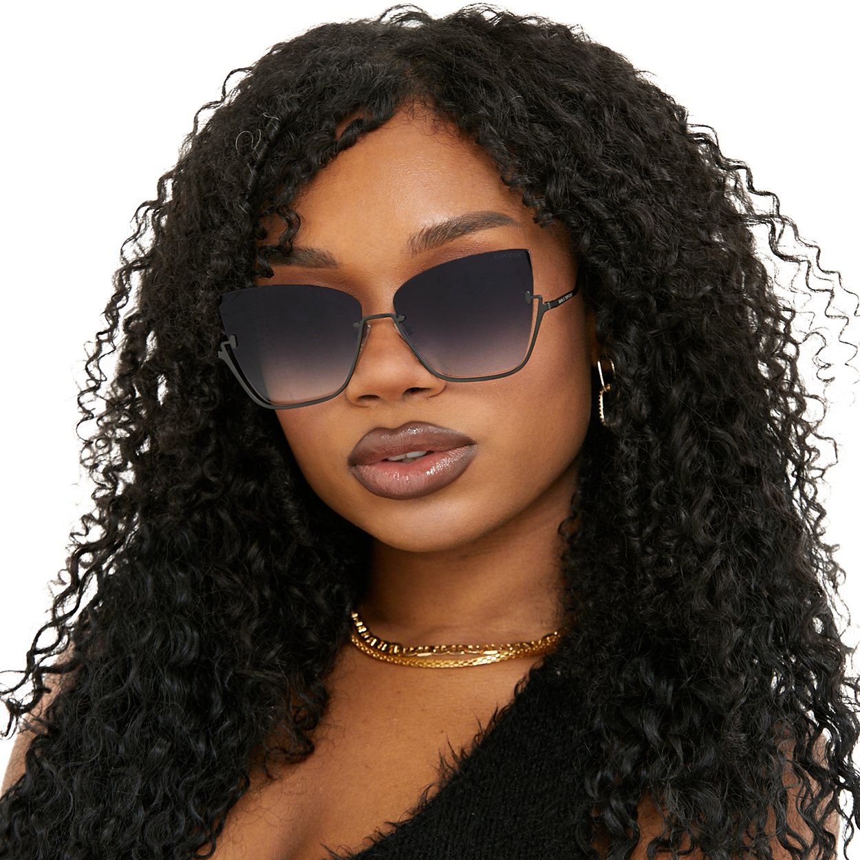Vixen Black Lens Cat Eye Sunglasses By TopFoxx Raya