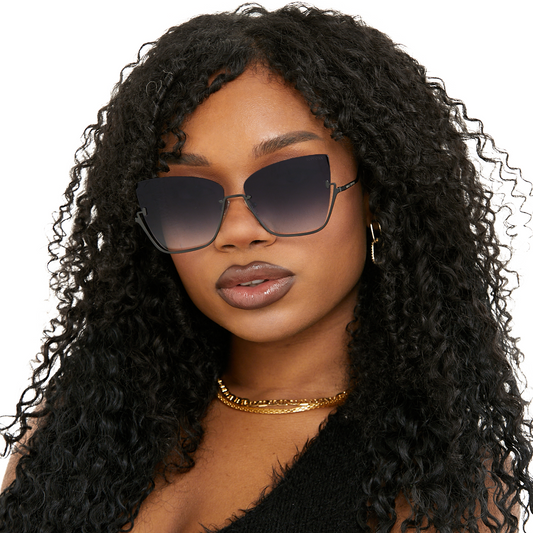 Vixen Black Lens Cat Eye Sunglasses By TopFoxx Raya