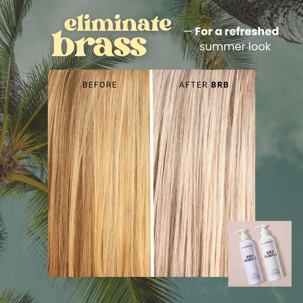 Acondicionador BRB Blonde Purple para cabello cobrizo con coco