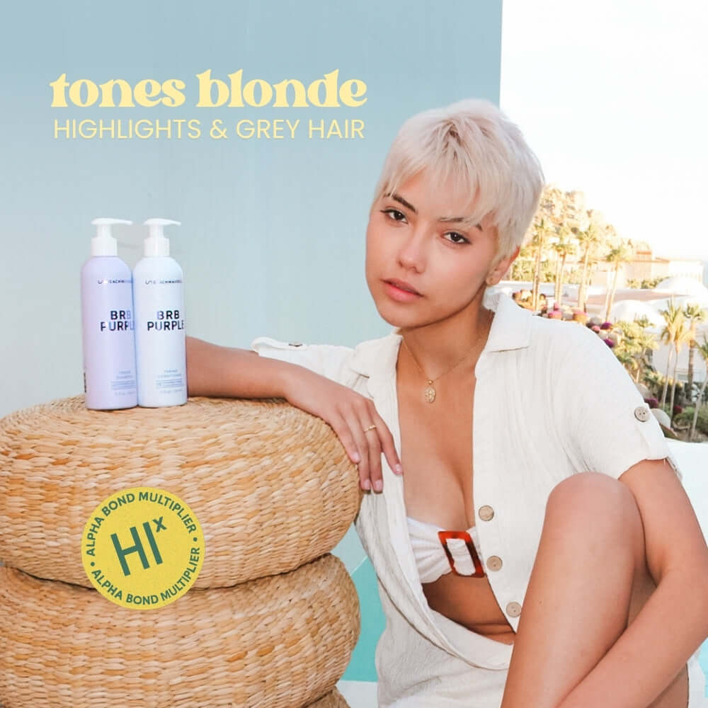 Acondicionador BRB Blonde Purple para cabello cobrizo con coco