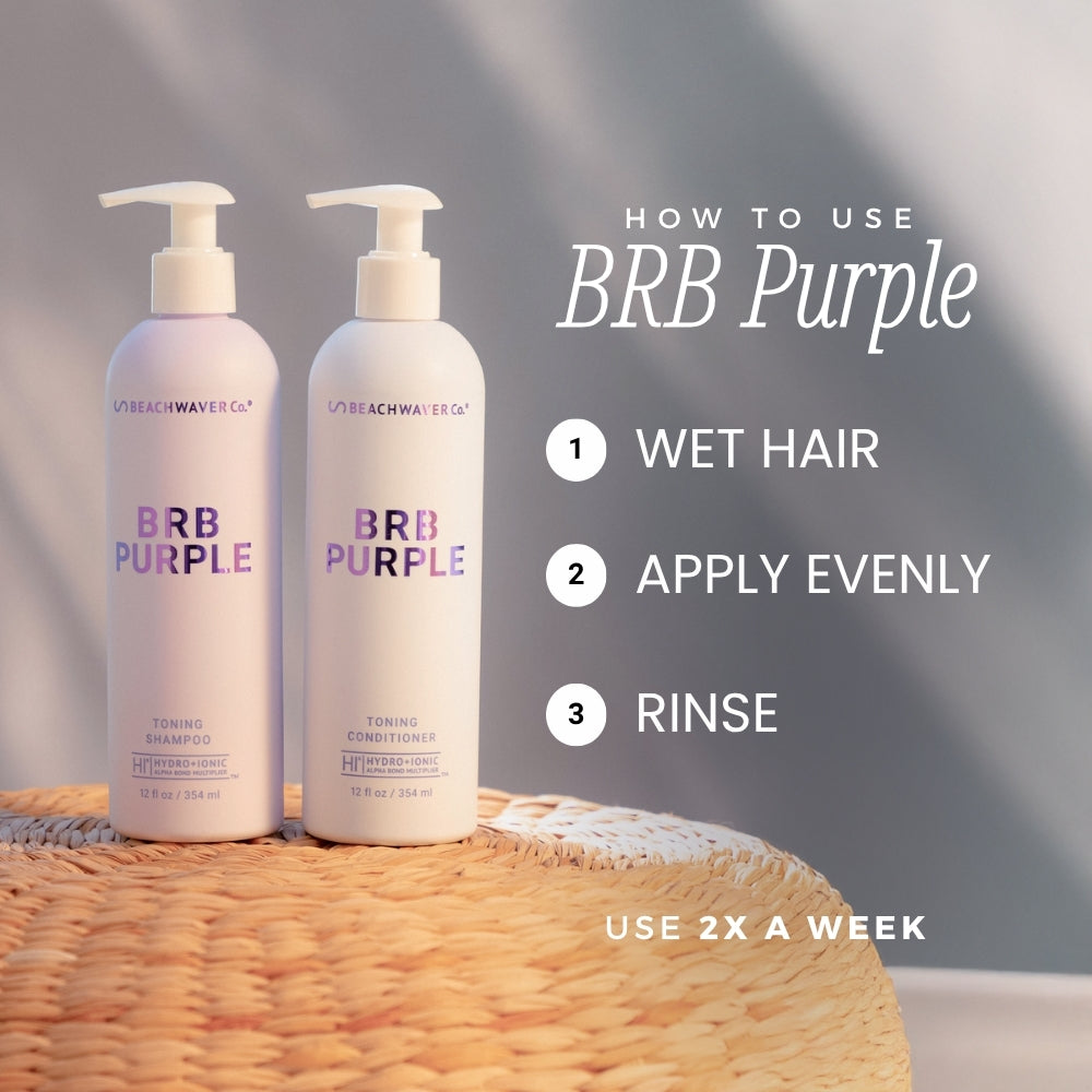 BRB Blonde Purple Shampoo With Tahitian Monoi Flower And Shea Butter For Brassy Tone Elimination And Hair Strengthening