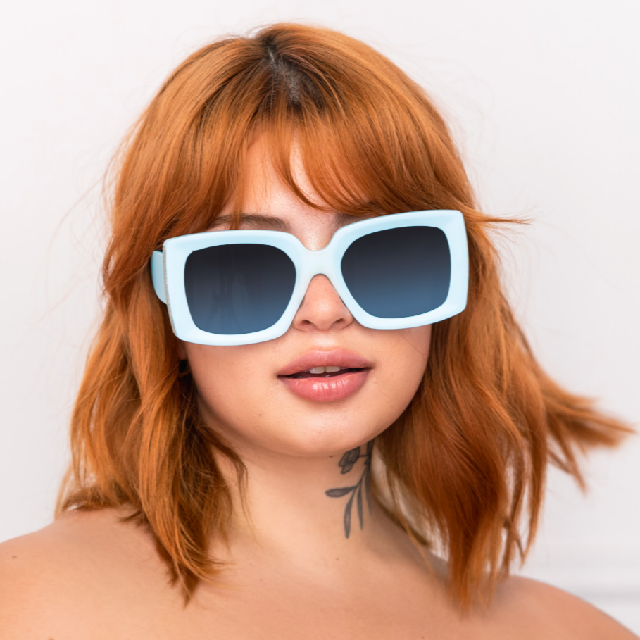 Bardot Blue Oversized Sunglasses Inspired Brigitte Bardot
