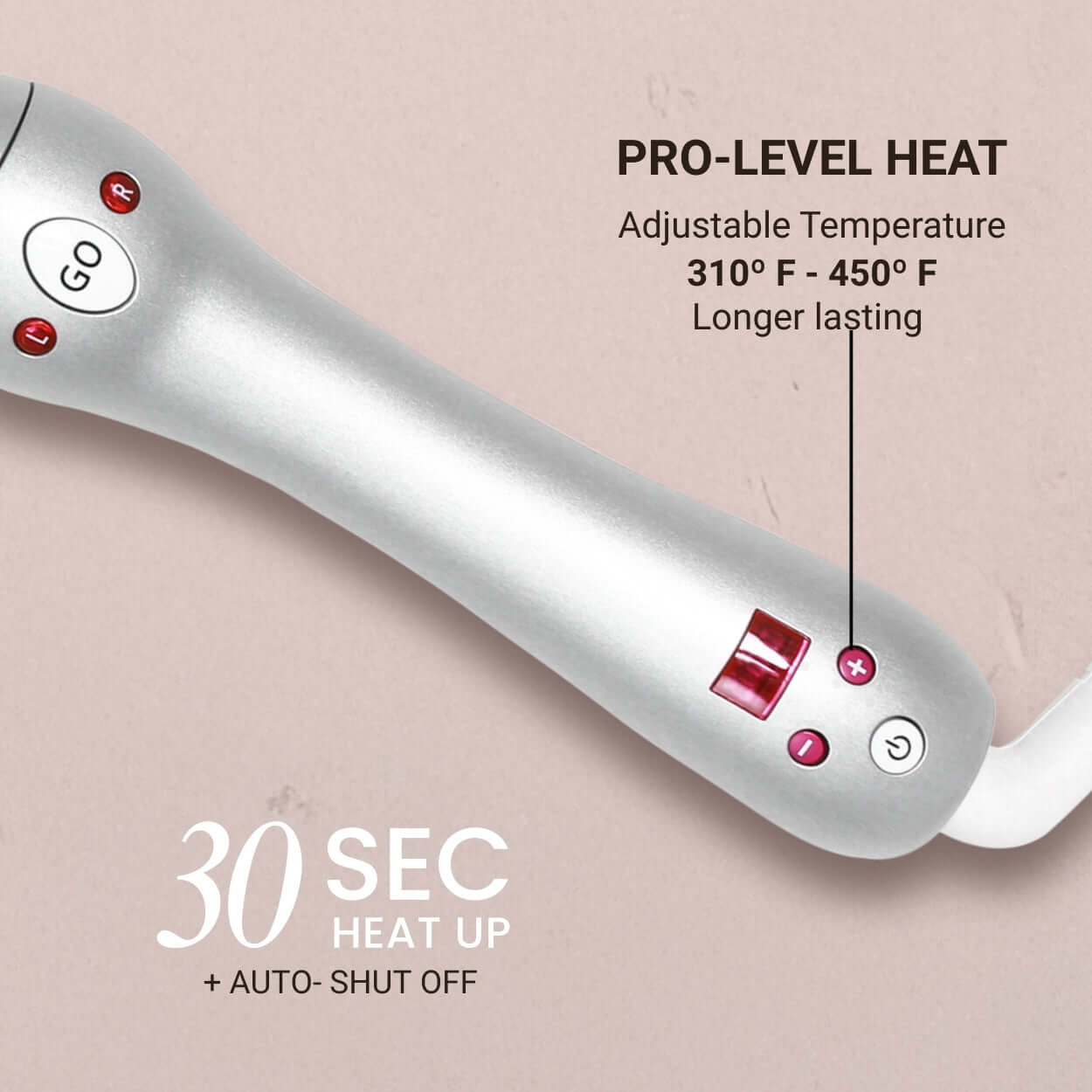 Rizador de pelo giratorio profesional Beachwaver Pro Series