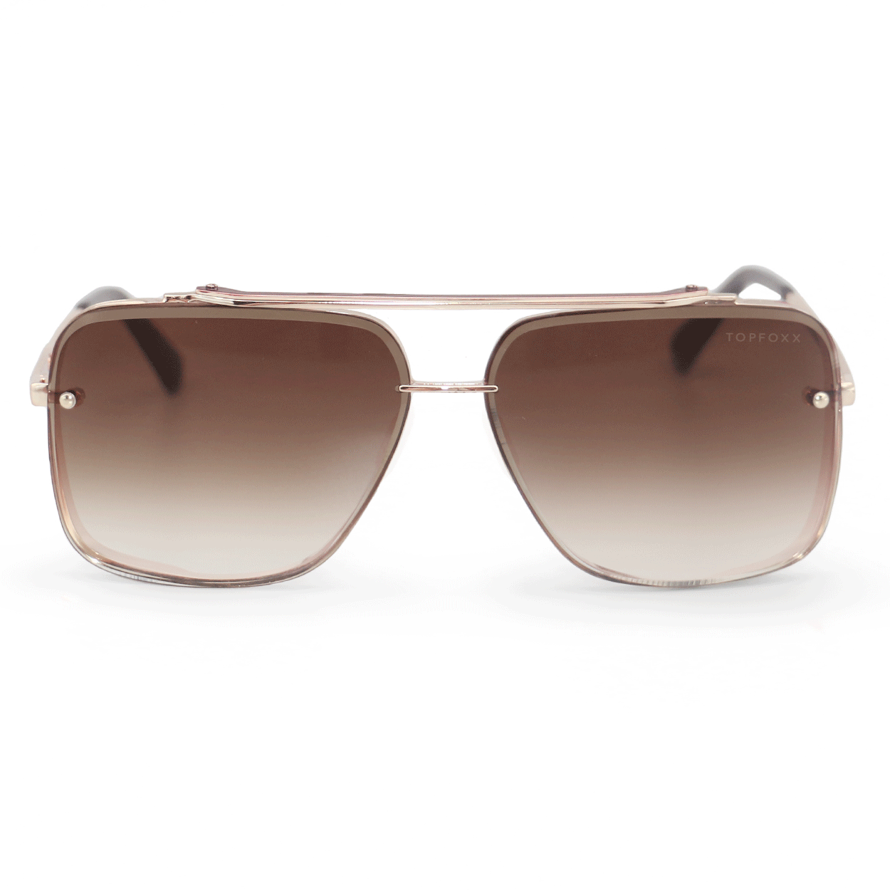 Bella Coffee Tangle Free Aviator Sunglasses Nose Pads